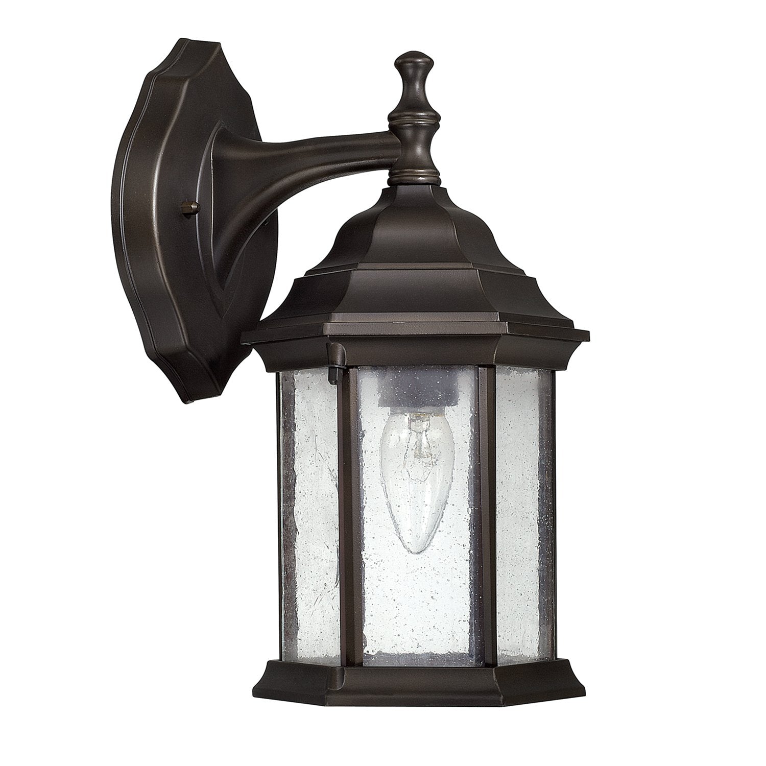 Capital Lighting 9832OB Main Street Antique Glass Outdoor Wall Sconce, 12&quot; H x 7&quot; W, 1-Light 100 Watts, Old Bronze