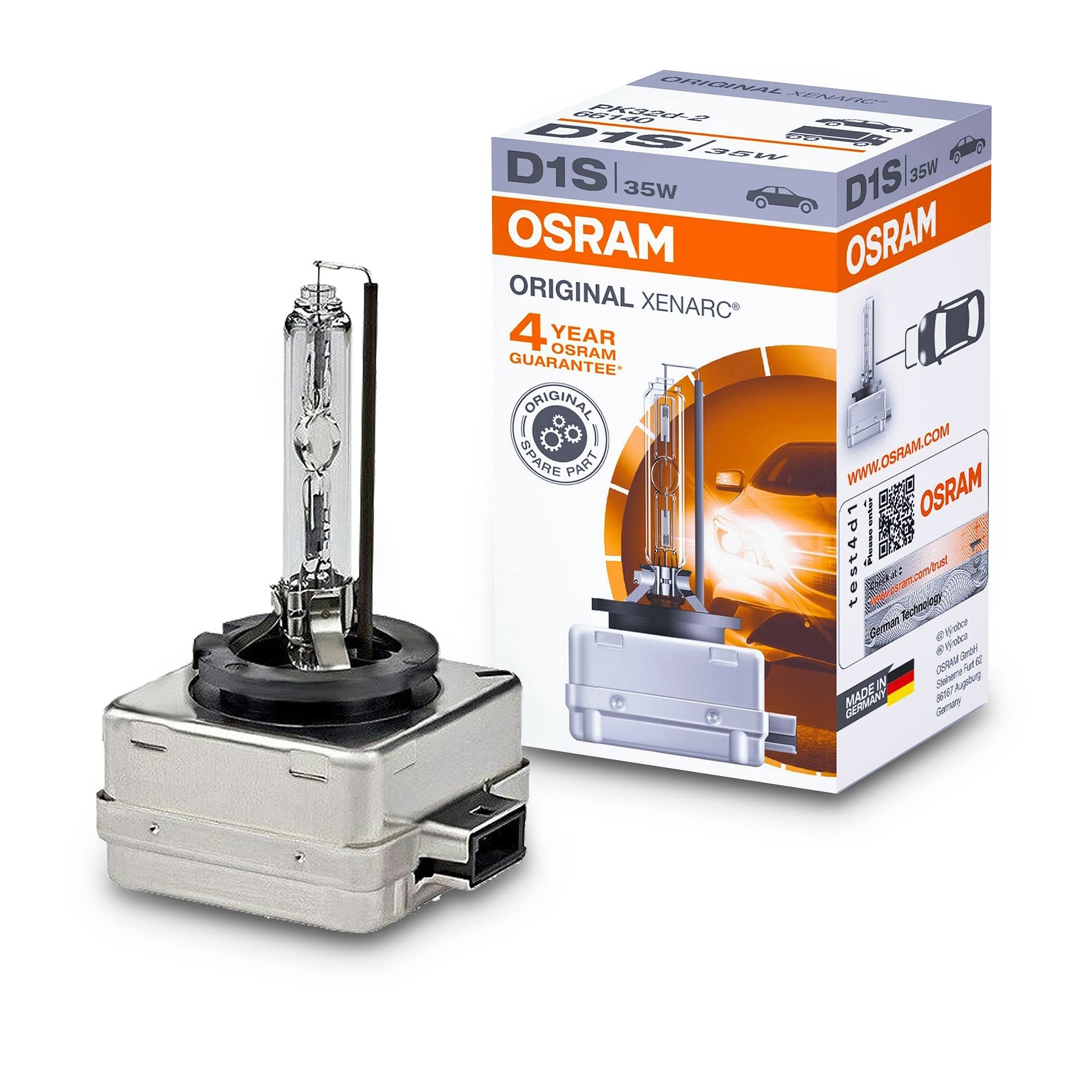 OSRAM Xenarc D1S 35W Xenon Headlight HID Bulb - Model 66140, Silver