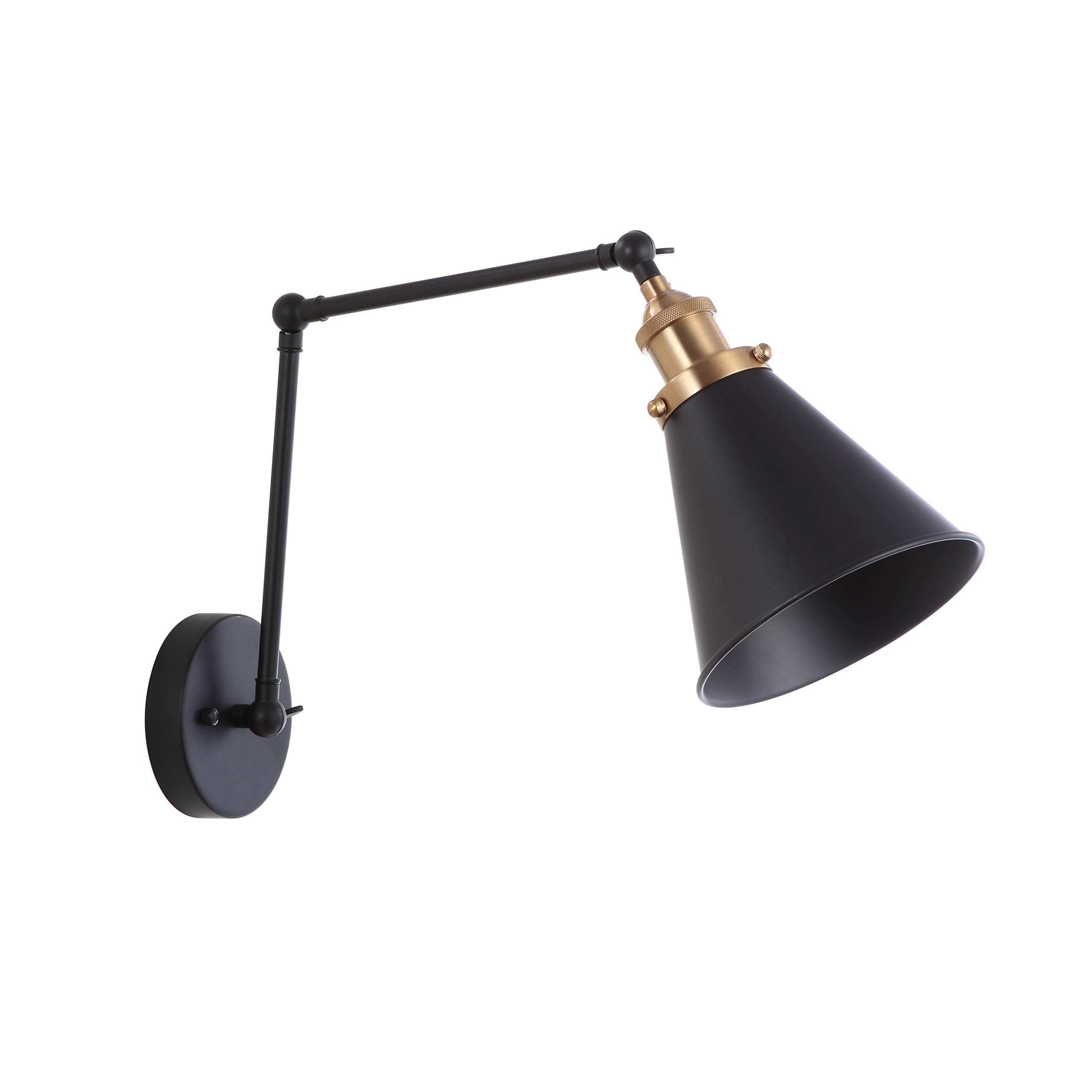 JONATHAN Y 7" Metal LED Wall Sconce, Rustic Black, Adjustable Arm, Model JYL7462A, Ideal for Entryway, Kitchen, Bathroom, Living Room