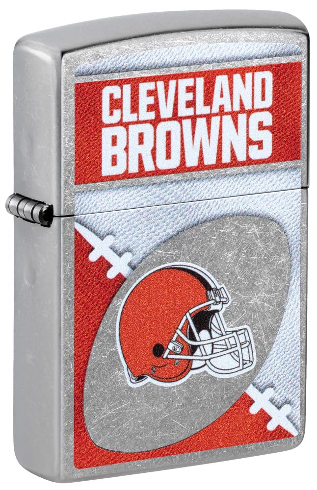Zippo Nfl Cleveland Browns Street Chrome Pocket Lighter