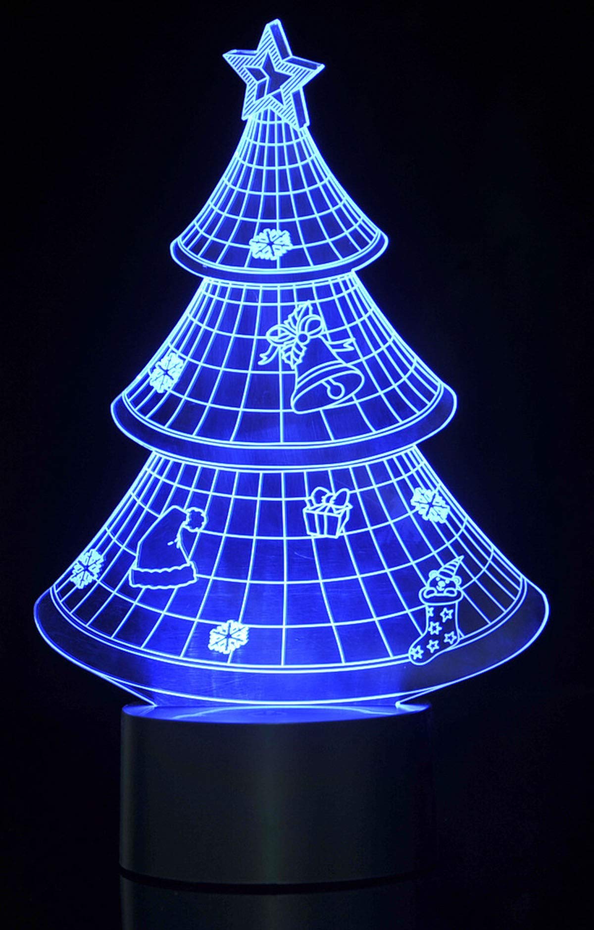 AZ Trading & Import TG2823 Christmas Tree Laser Cut Precision LED Lights, Multicolor