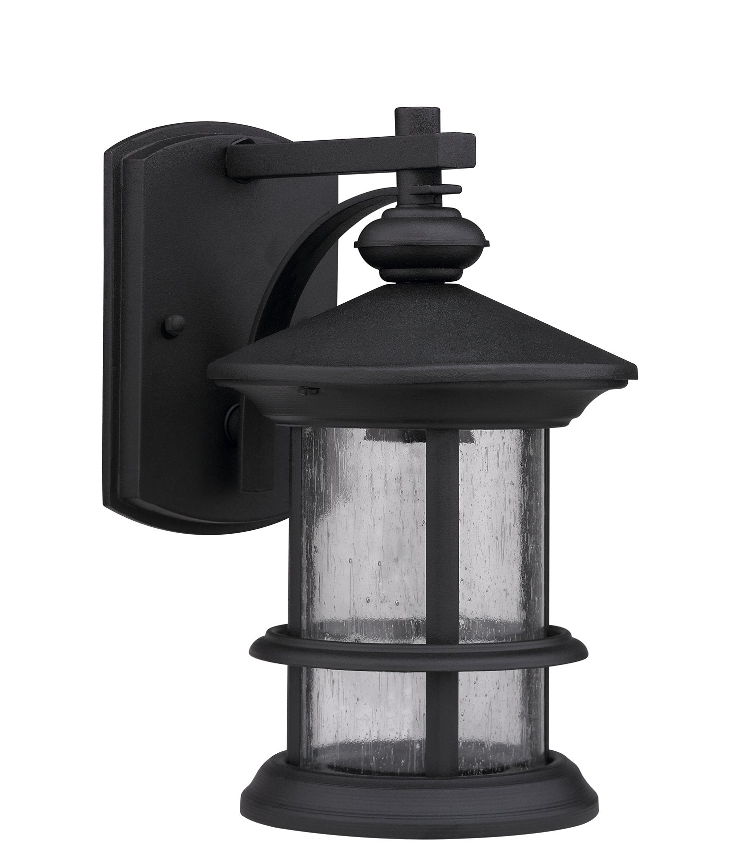 Chloe Lighting Ashley Transitional 1-Light Outdoor Sconce, Black Aluminum, 13"X8"X9.75"