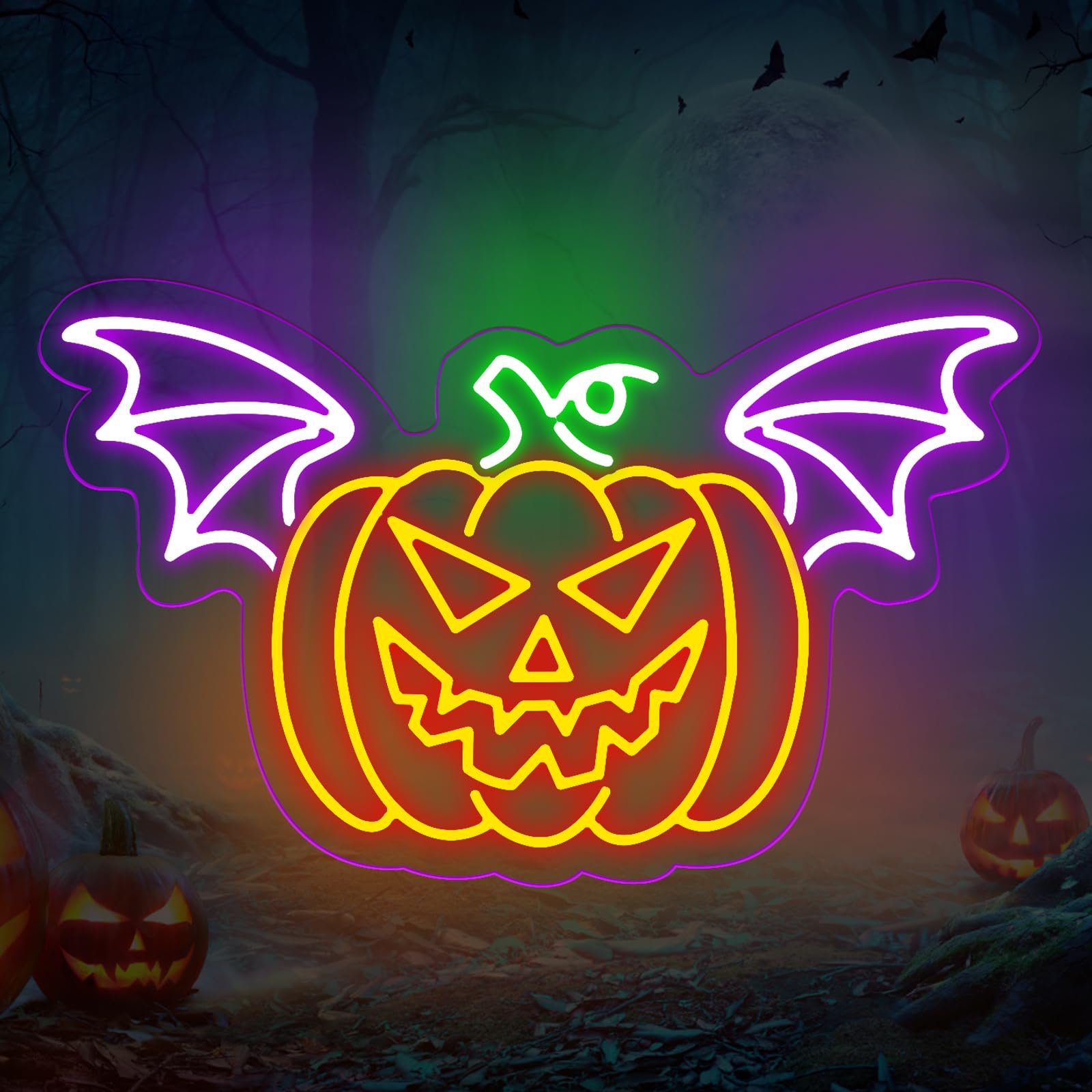 Pumpkin Neon Sign  Happy Halloween Neon Sign  Wall Decor For Bedroom & Party  Halloween Party Decor Led Lights  Kids Room Neon Light Sign For Thanksgiving Bedroom Gaming Room Man Cave Bar