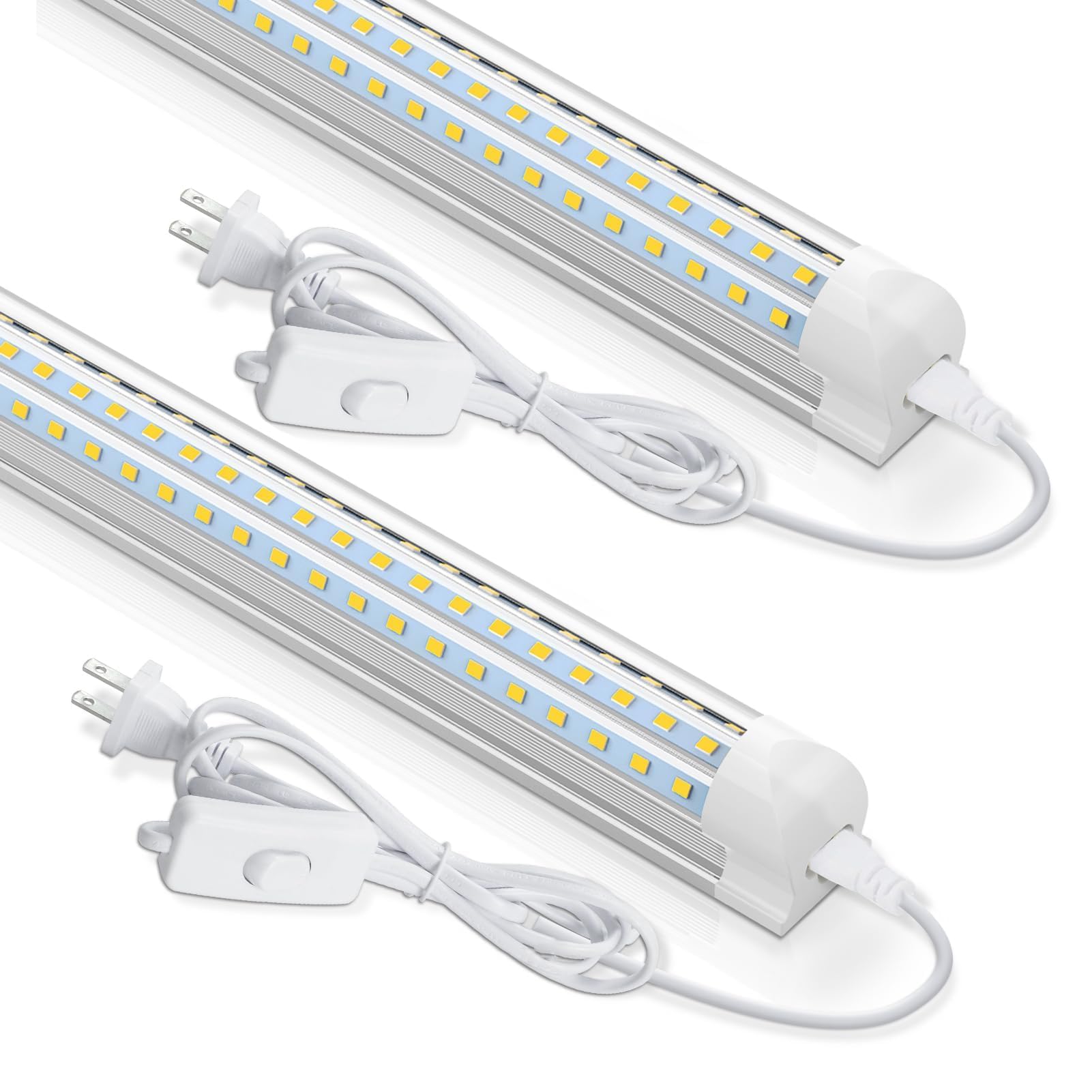 CNSUNWAY LED Shop Light, 24W D Shape, 3600LM, 2FT, Daylight White, Model SW-T82FT-B4-TC-24DW-2