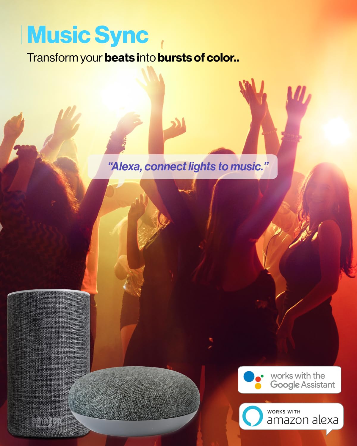 Sunco BR30 Smart LED Flood Light Bulb, Dimmable Color Changing, 8W, 10 Pack, RGB, E26 Base, Compatible with Alexa & Google Assistant