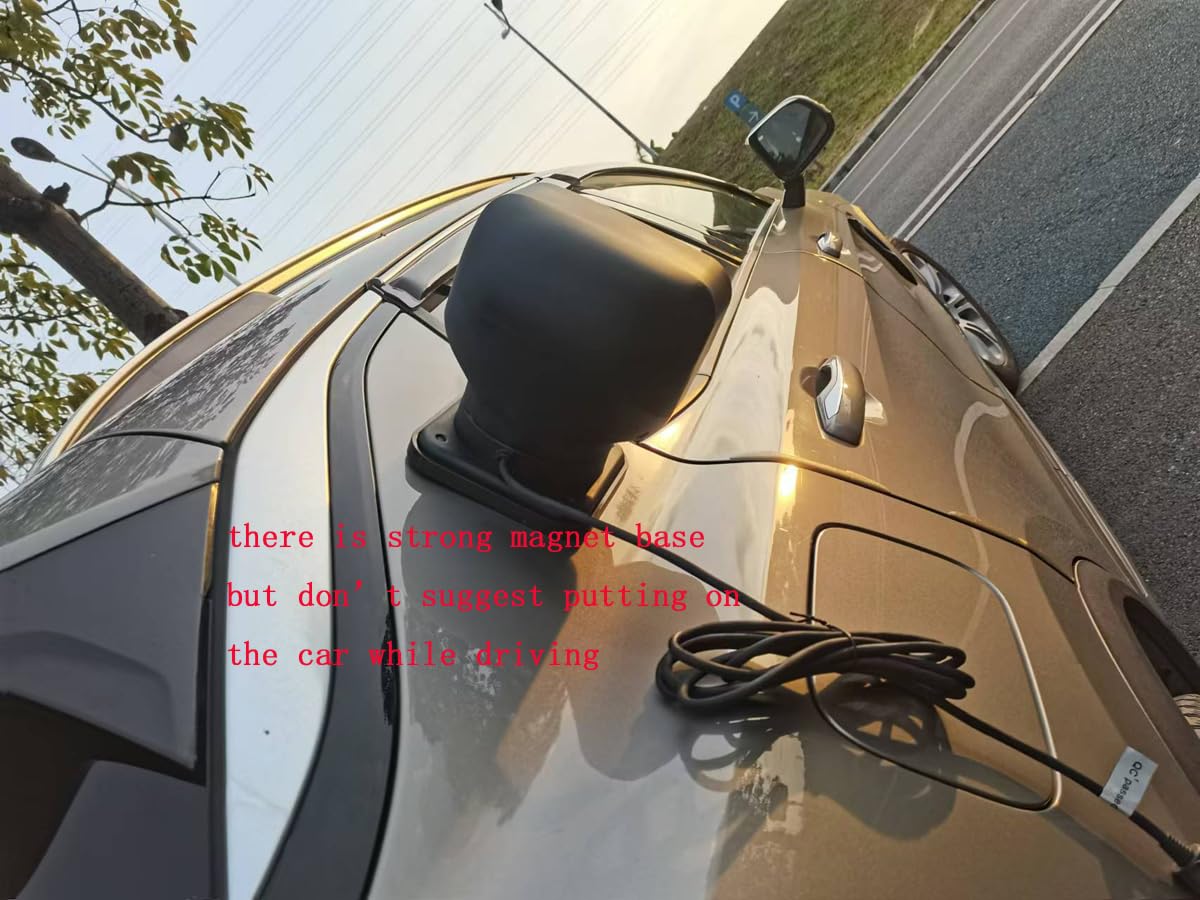 HANGXING 6 Inch 50W LED Search Light - 360° Rotating, Remote Control, Magnetic Base, Black, Model HX116-50W for Truck, Boat, Camping