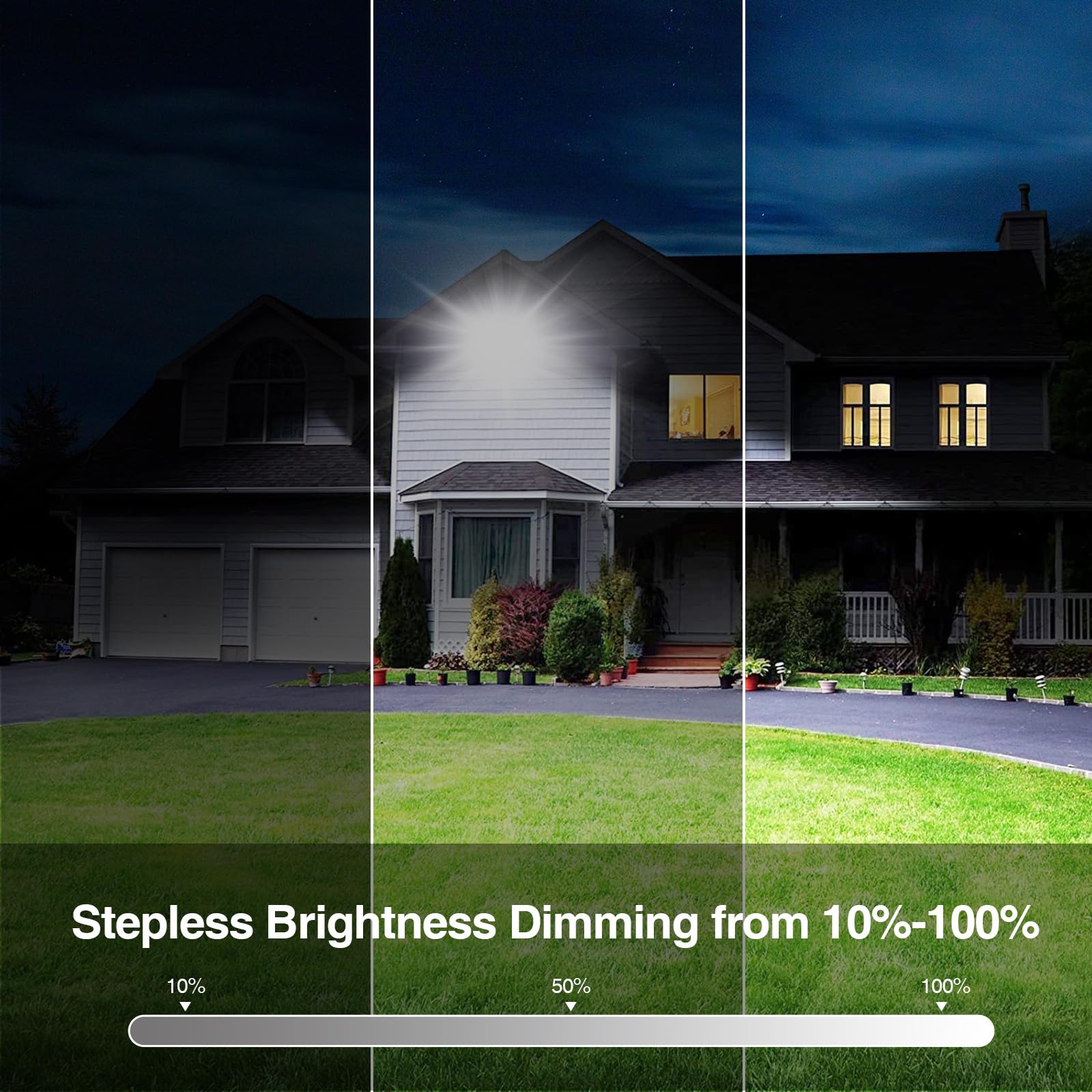 Stasun 150W Dimmable Led Flood Light - Ip66 Waterproof, 6000K Daylight, 3 Adjustable Heads