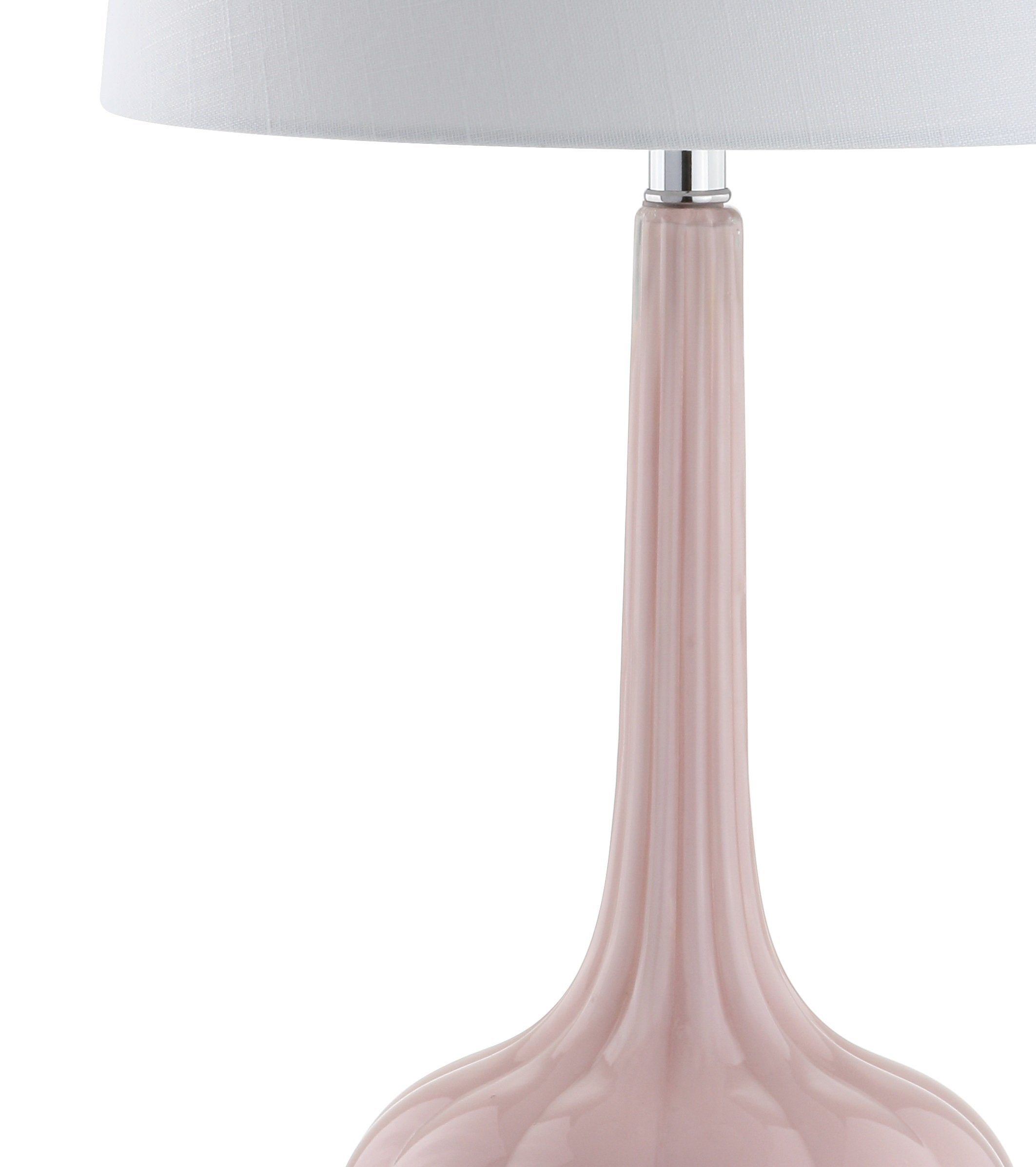 JONATHAN Y Bette Set of 2 Table Lamps, 28.5" Glass Teardrop LED, Pink, Model JYL1079A-SET2, Contemporary Bedside Desk