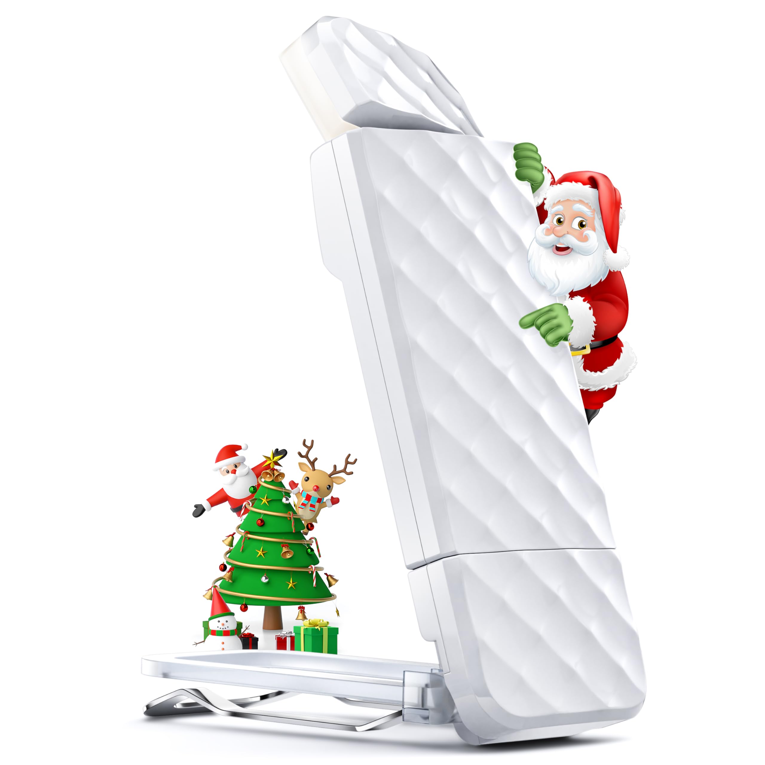 OPAUL USB Rechargeable Clip-on LED Bookmark Light, 3 Amber Colors, 5 Brightness Levels, White, Model AXWLNRL-002