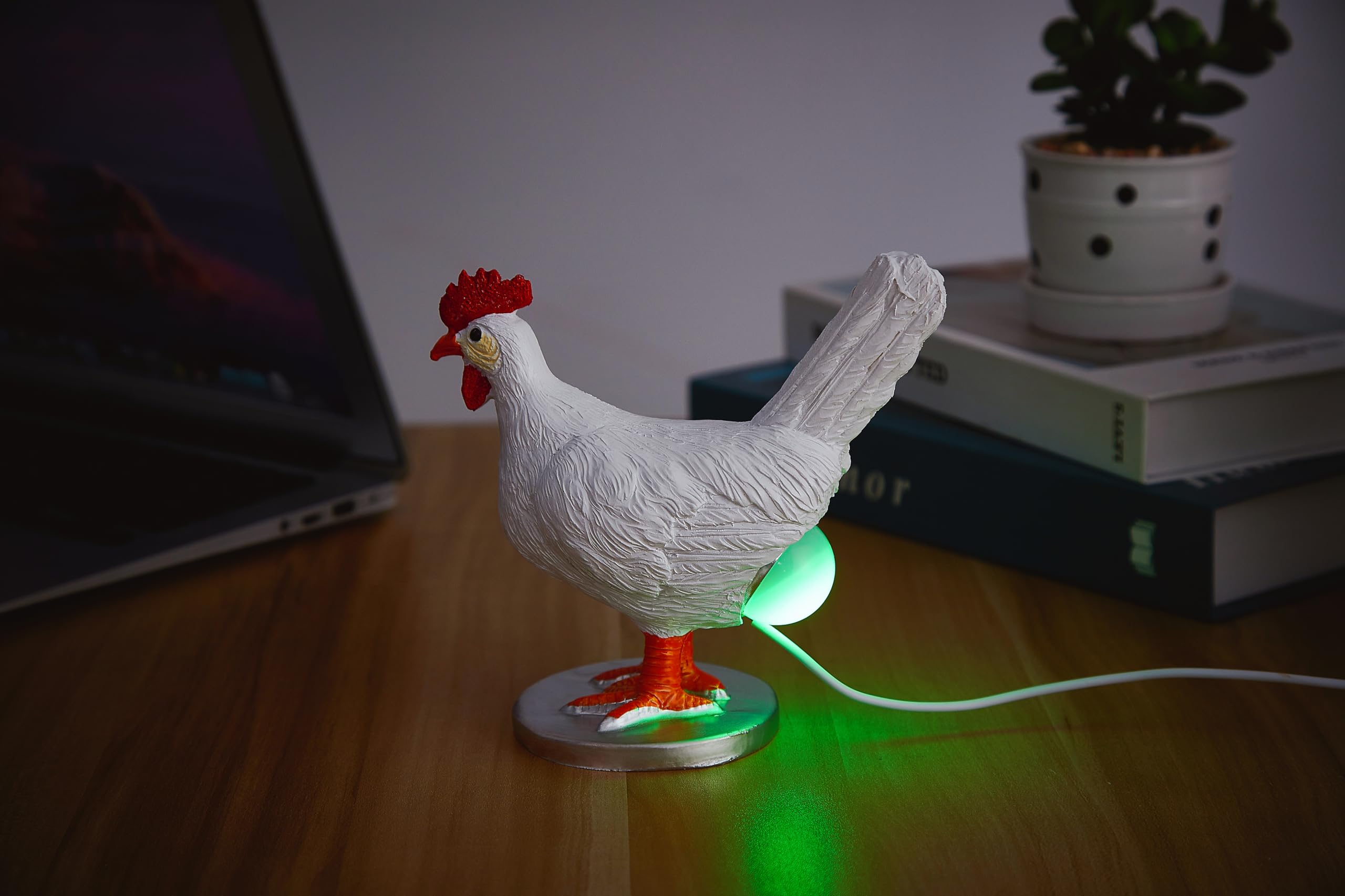 Upgraded Chicken Egg Lamp, 16 Colors Change With Remote Control, 3D Resin Night Light With USB, Color Gift Box, Easter Birthday