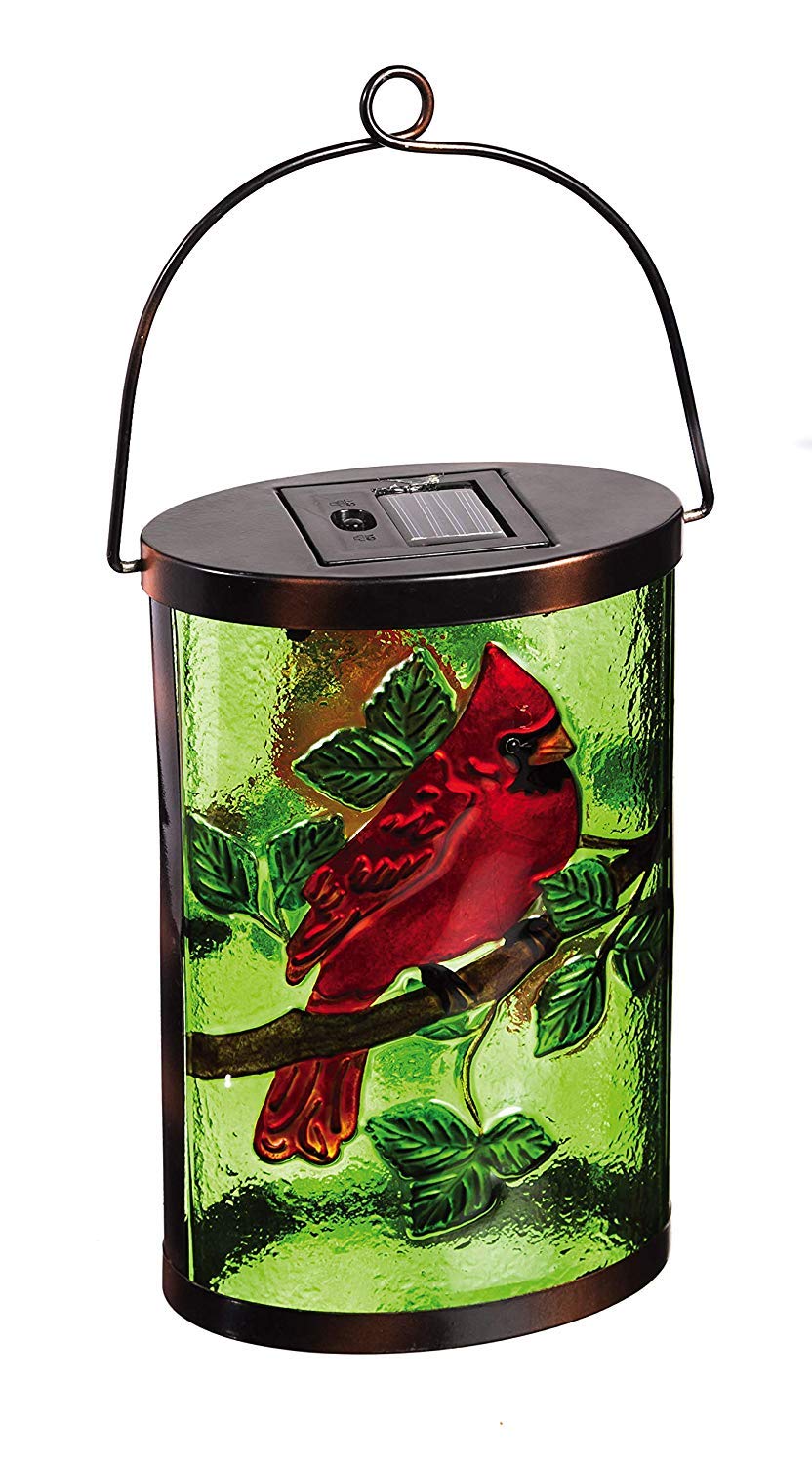 New Creative Solar Lantern - Glass, Green, 6 x 14.75 x 3.7 inches