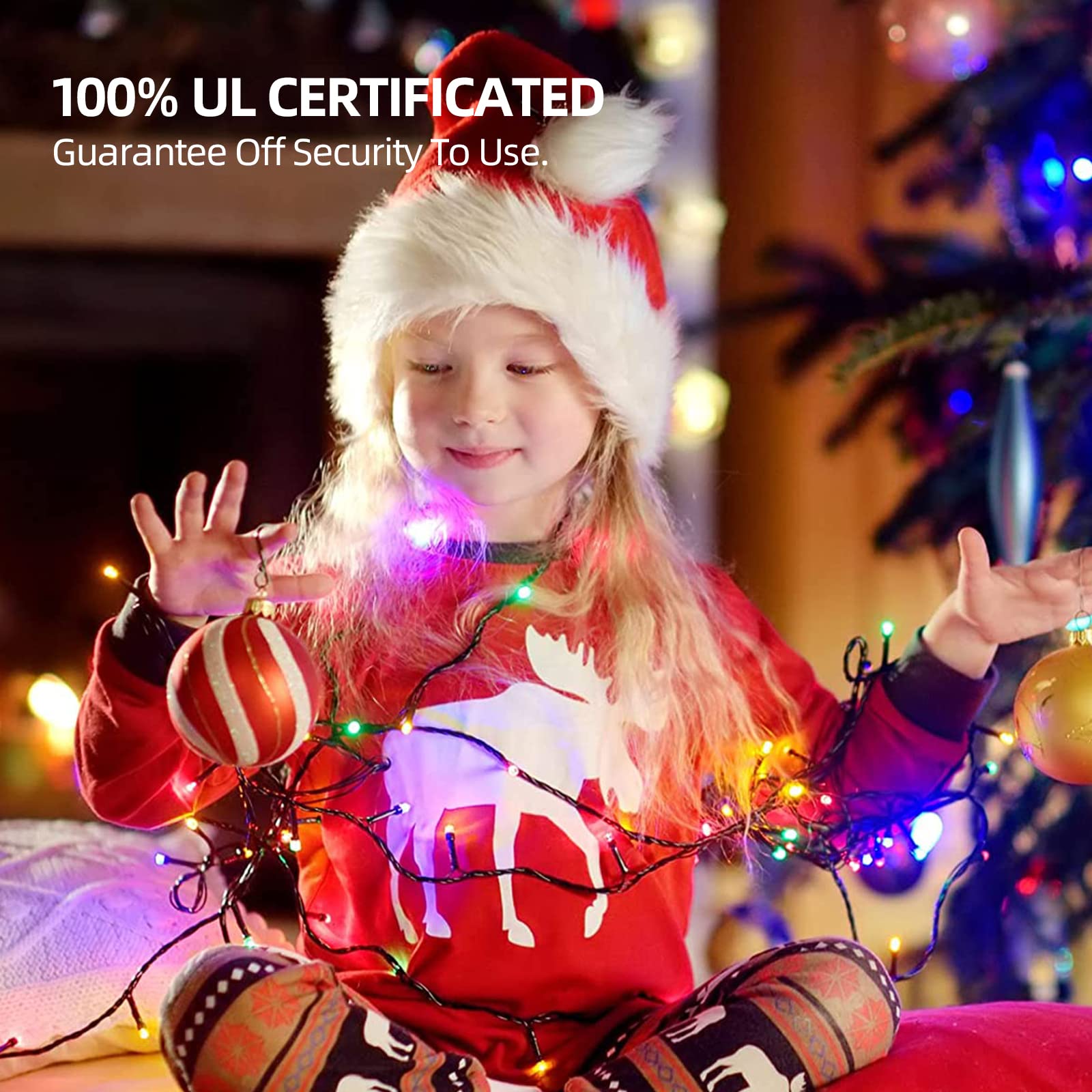 Outylts 1000 Led 328Ft 8 Modes With Timer Christmas String Lights Ip55 Outdoor Waterproof Ul Certificated Indoor Fairy Lights Garden Patio Wedding Christma Trees Parties Decoration Multicolor