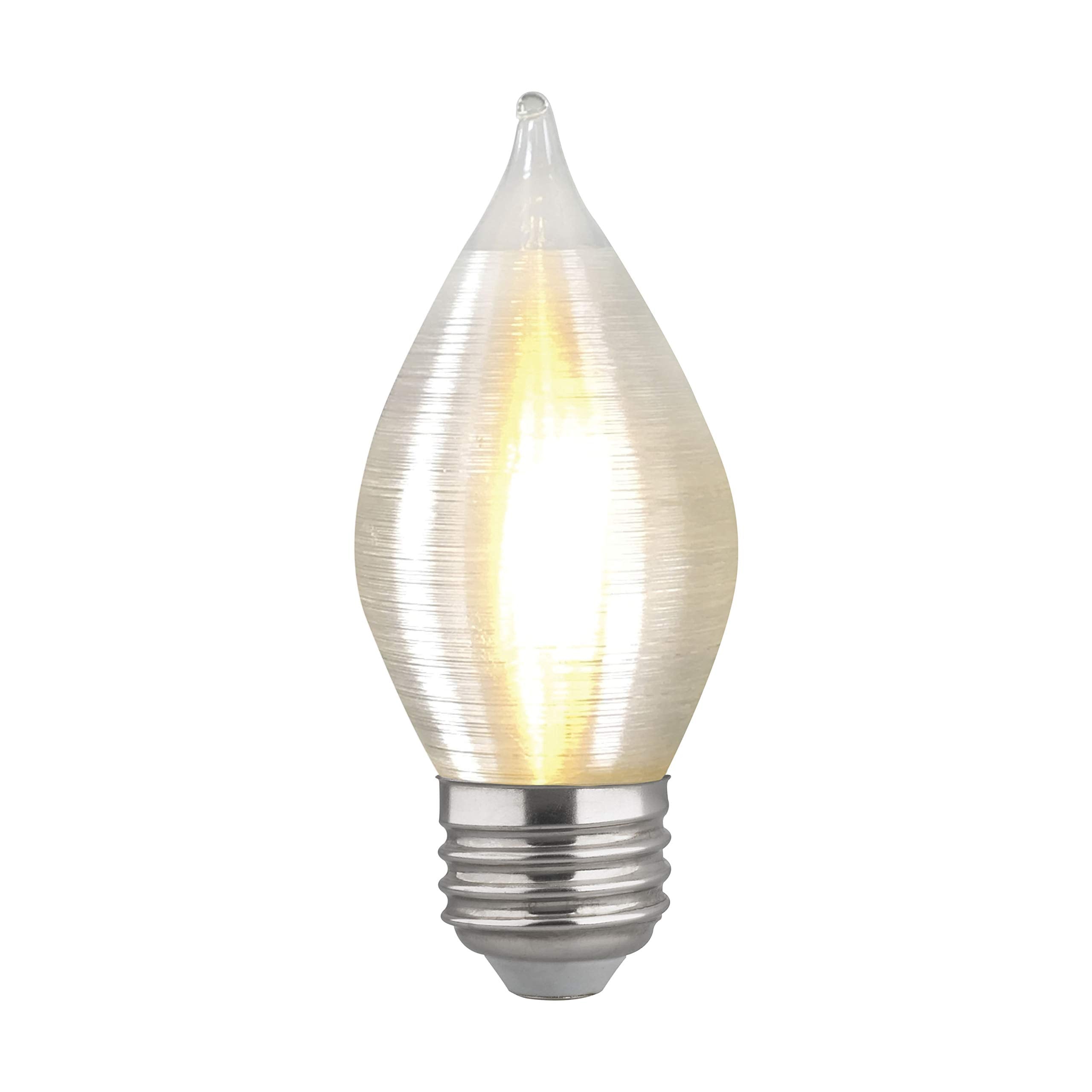 Satco S23413 Medium Light Bulb, Glass, Spun Finish