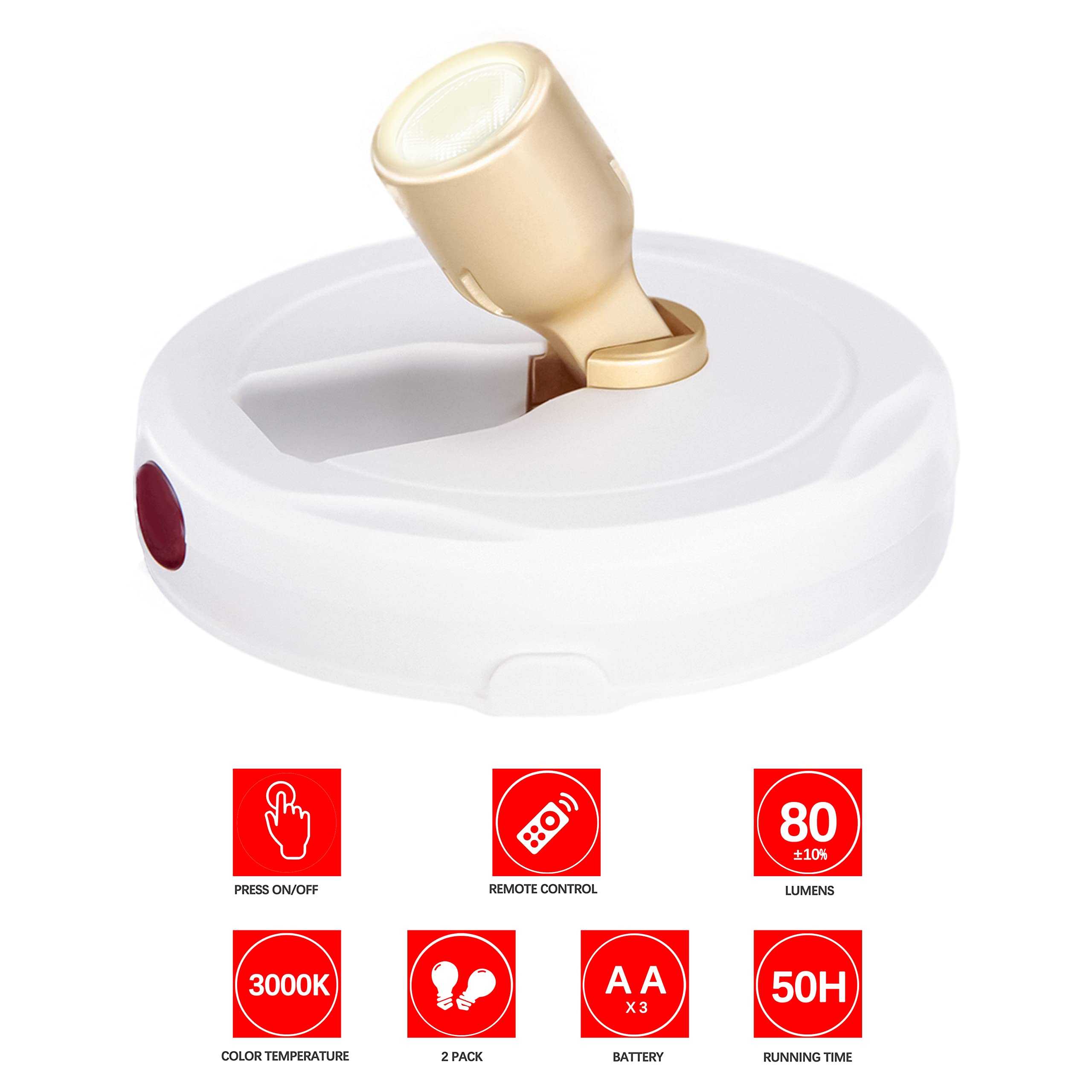 Bergustch Battery Operated Led Spotlight, Picture Light With Remote, Indoor Up Lights, Display Lights, Picture Paintings Light F