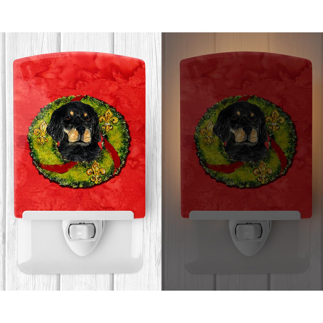Carolines Treasures Ceramic Night Light Gordon Setter 6x4x3in Model SS4202CNL Multicolor UL-Certified for Bedroom Bathroom Nursery