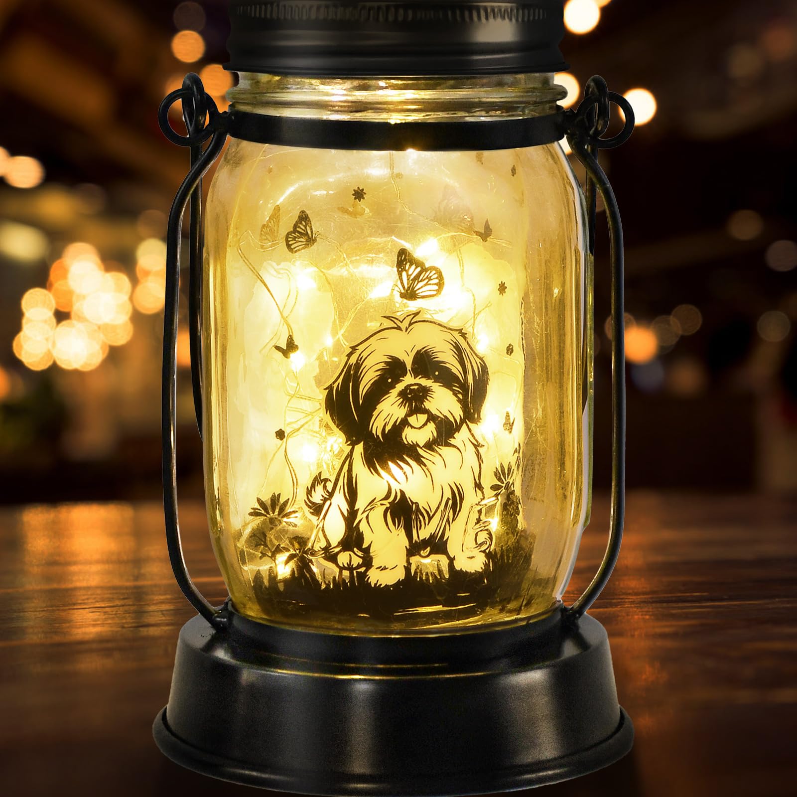 Kyoryuger Maltese Dog Gifts For Women/Men Maltese Solar Lanterns Birthday Dog Lovers Lantern Pet Loss Dog Memorial Lights Solar