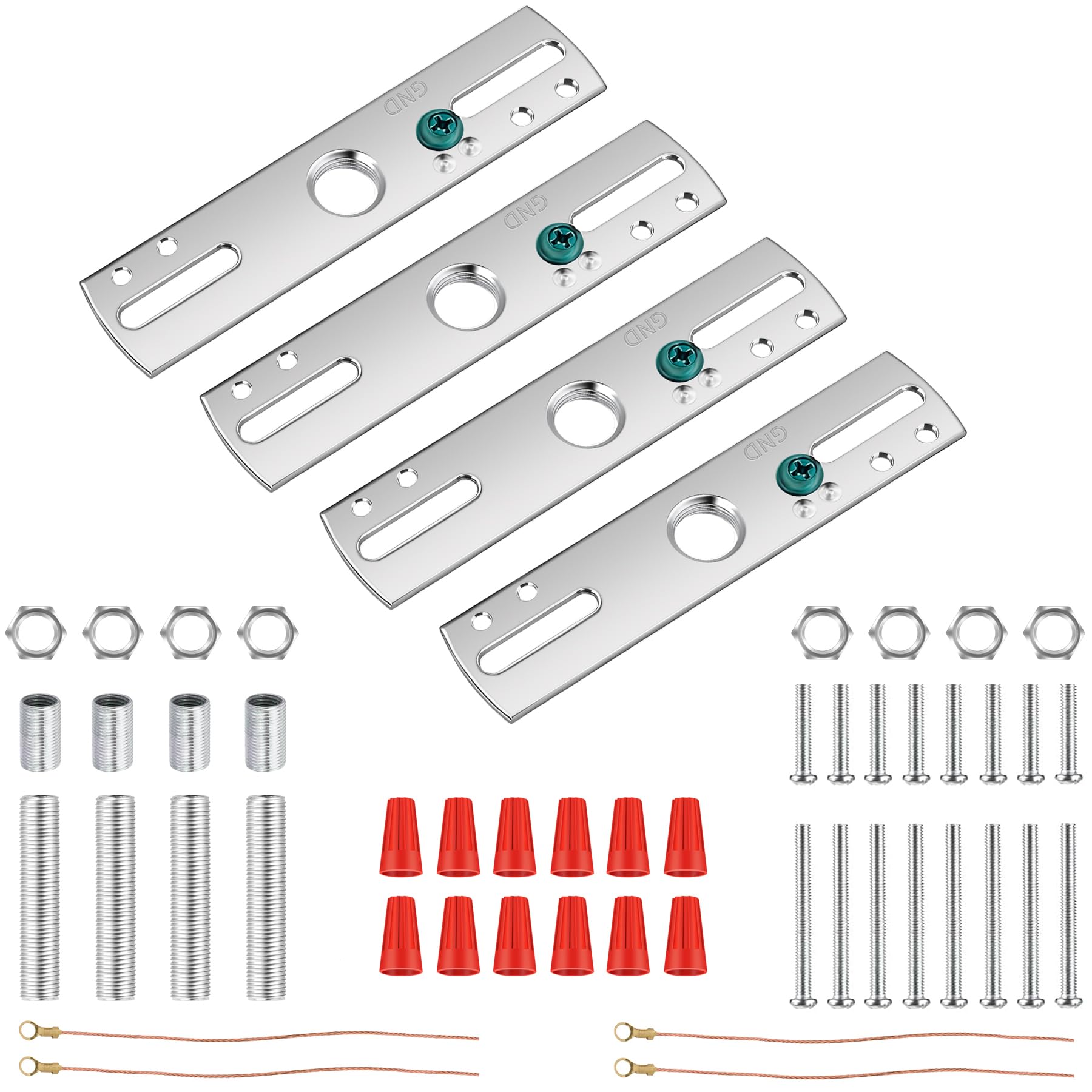 4-Pack 4 inch Light Fixture Mounting Bracket, Universal Lighting Fixture Crossbar Kit with All Mounting Hardware, Heavy Duty, fo