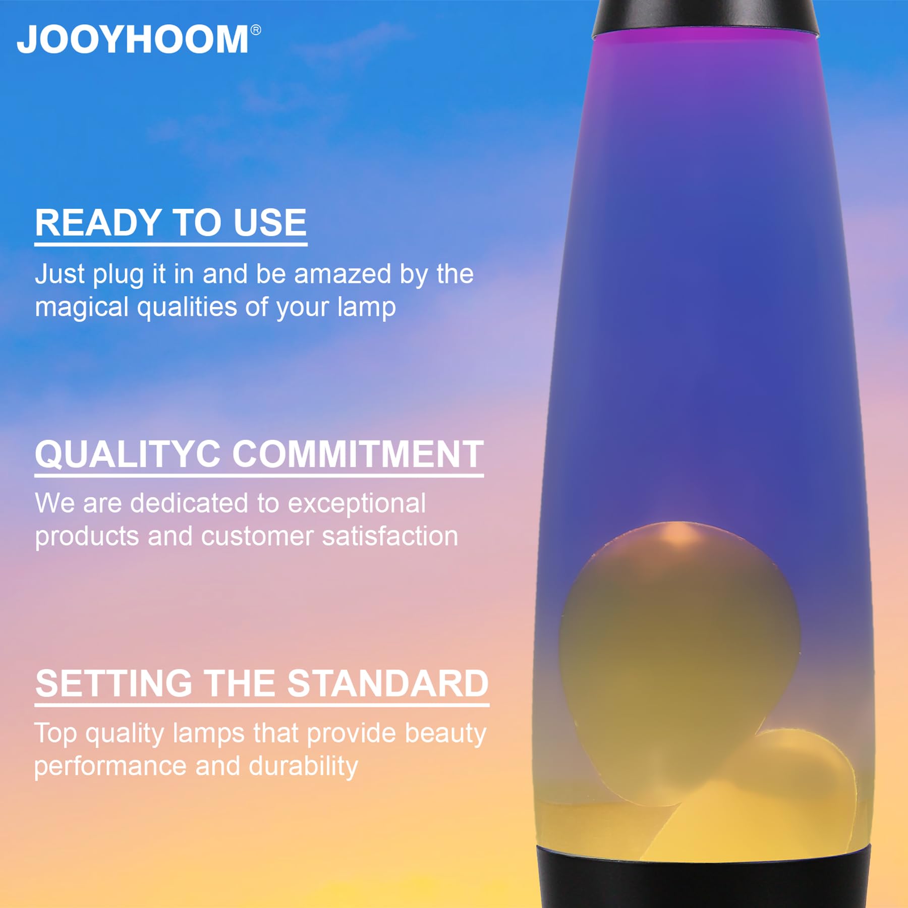 JOOYHOOM 16Inch Beautiful Liquid Lamp, Relaxing Night Light Home D  cor Motion Lamp for Living Room Office Bedroom Lamp for Adul