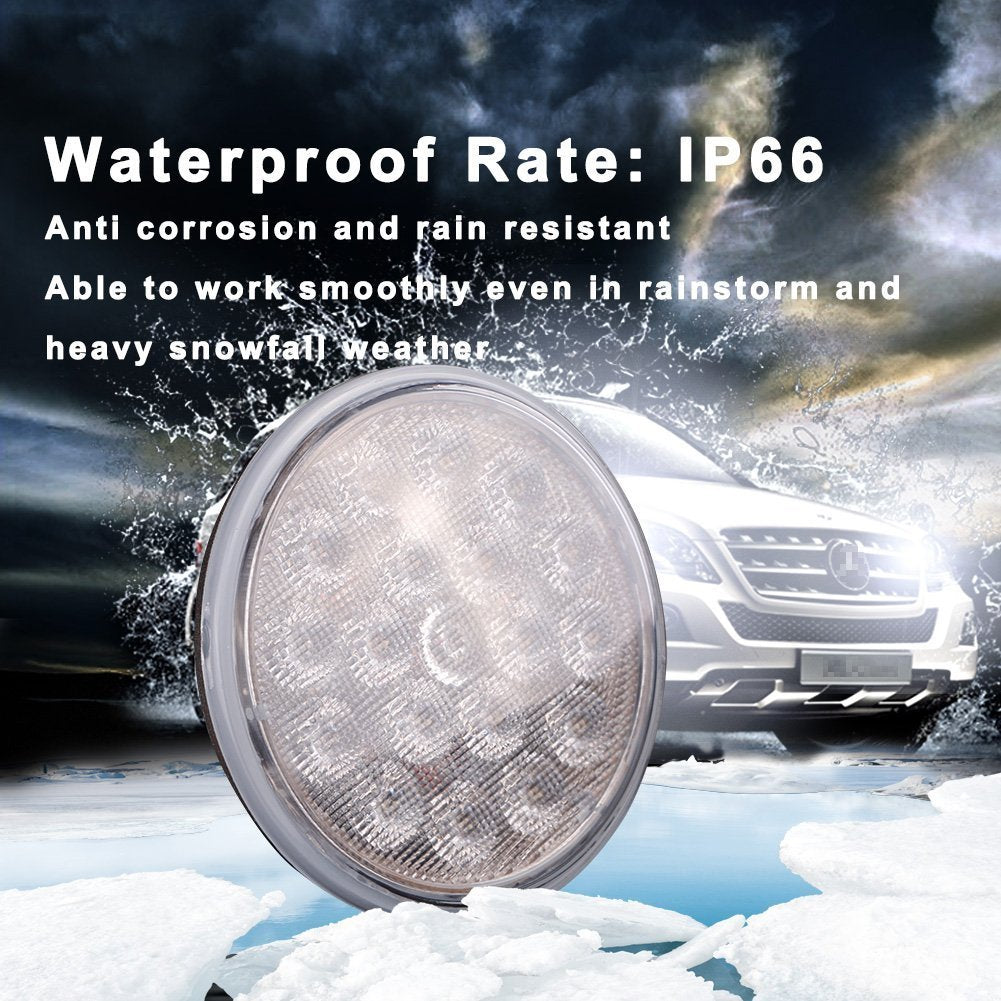 Par36 Led Xenon White 6000K(Eq 100W Incandescent Iamp) Multipurpose Tractor Light Farming Industrial Offroad Lamp Outdoor Incandescent Landscape Lighting(Flood-Pigtail Terminal)