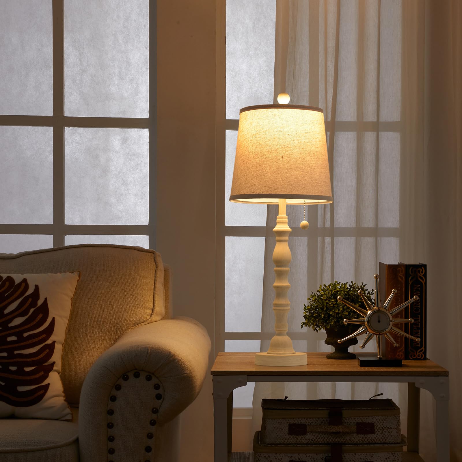 Lamps Set Of 2 Modern Farmhouse Table Lamp Bedside Reading Lamps Living Room End Tables Set Lamp For Night Stands Bedroom Night