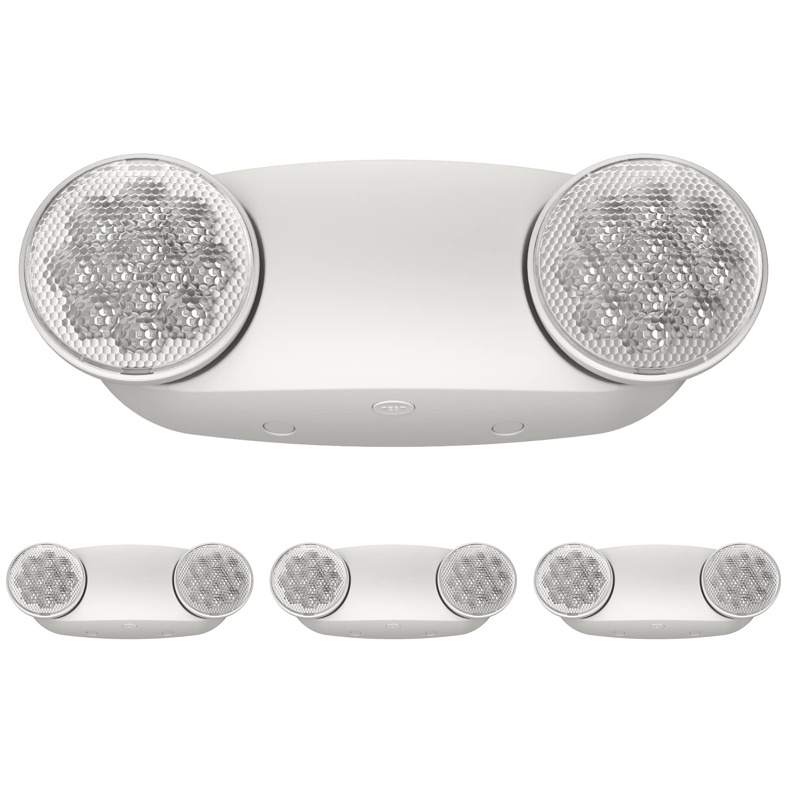 Spectsun Emergency Light 4 Pack, LED with Battery Backup, UL 924 Certified, White, Model SPJLEU5-WT-4
