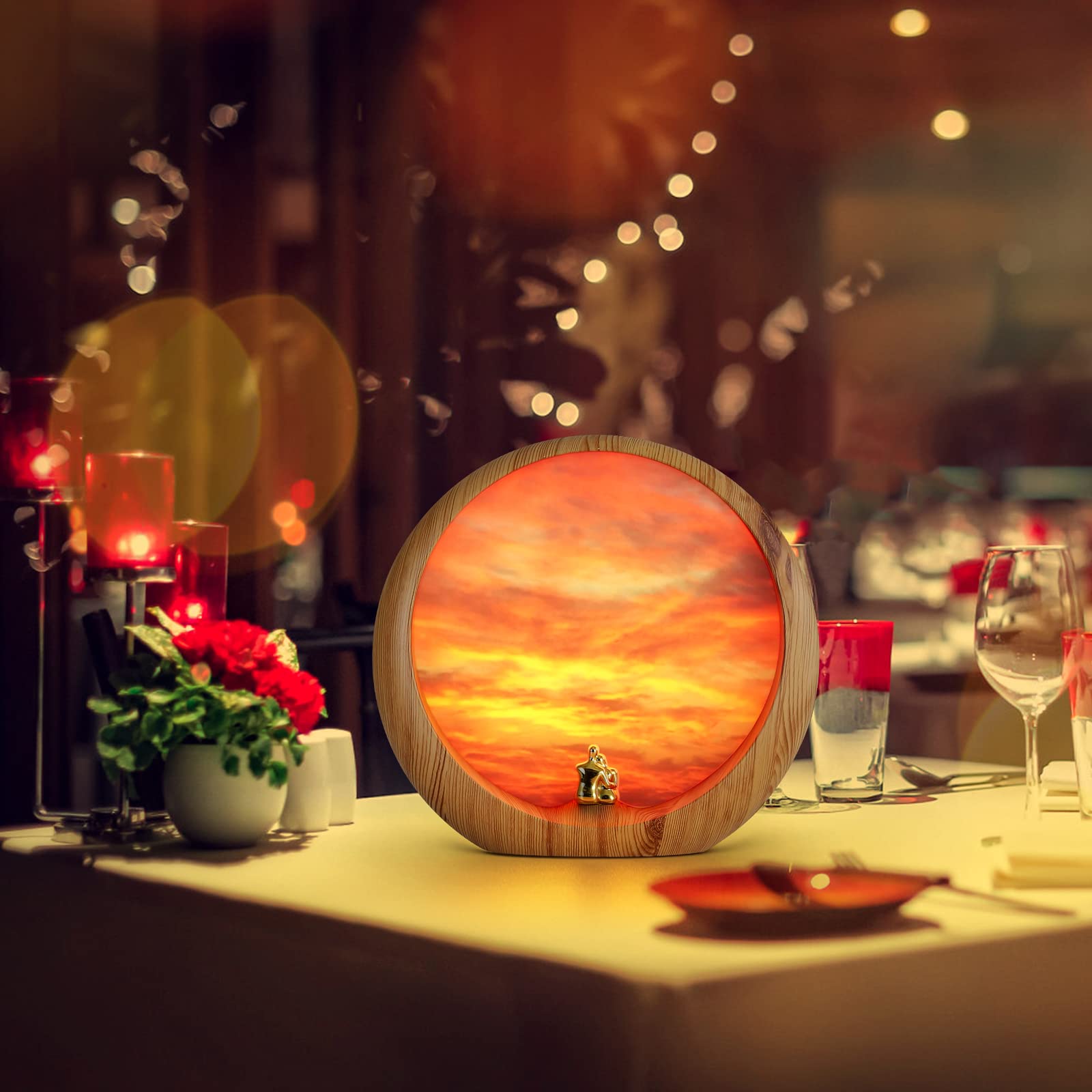 Mamre Sunset Glow Lamp - Anniversary & Wedding Gift, Centerpiece Table Decoration For Mom