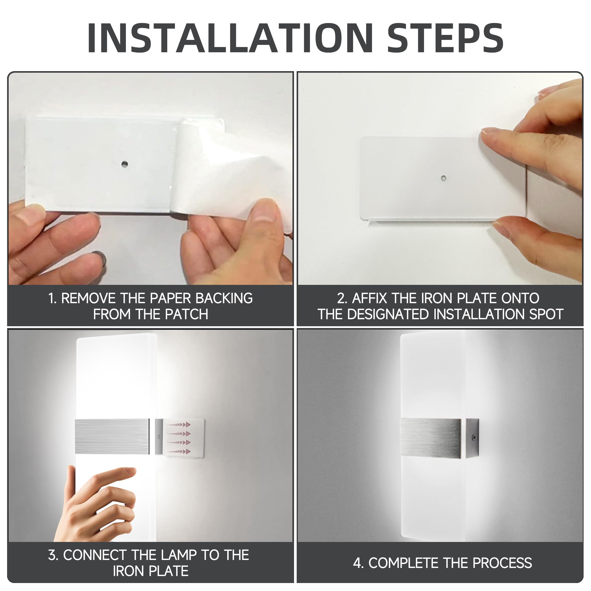 Mehidfy Wall Sconces Sets Of 2  Dimmable Touch Control Wall Lamp  Rechargeable Led Wall Sconces  Battery Operated Wall Lights  Bedside Lamp  Reading Light Bedroom With 4 Brightness (White)