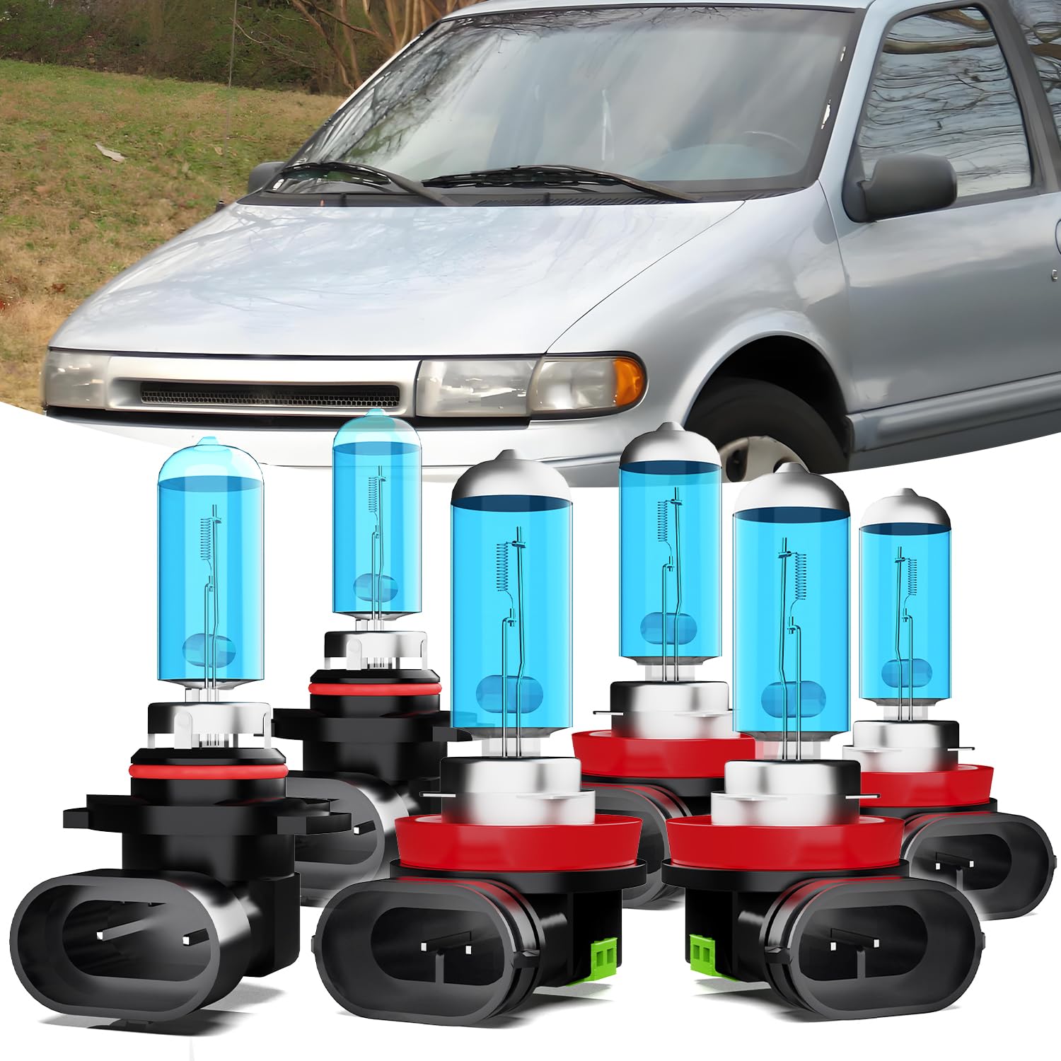 TTDBDAN Headlights Fit For Nissan Quest 2011-2017 Halogen Headlight Bulbs,9005/HB3/H10 High Beam+ H11/H8/H9 Low Beam+ h11 Fog Li
