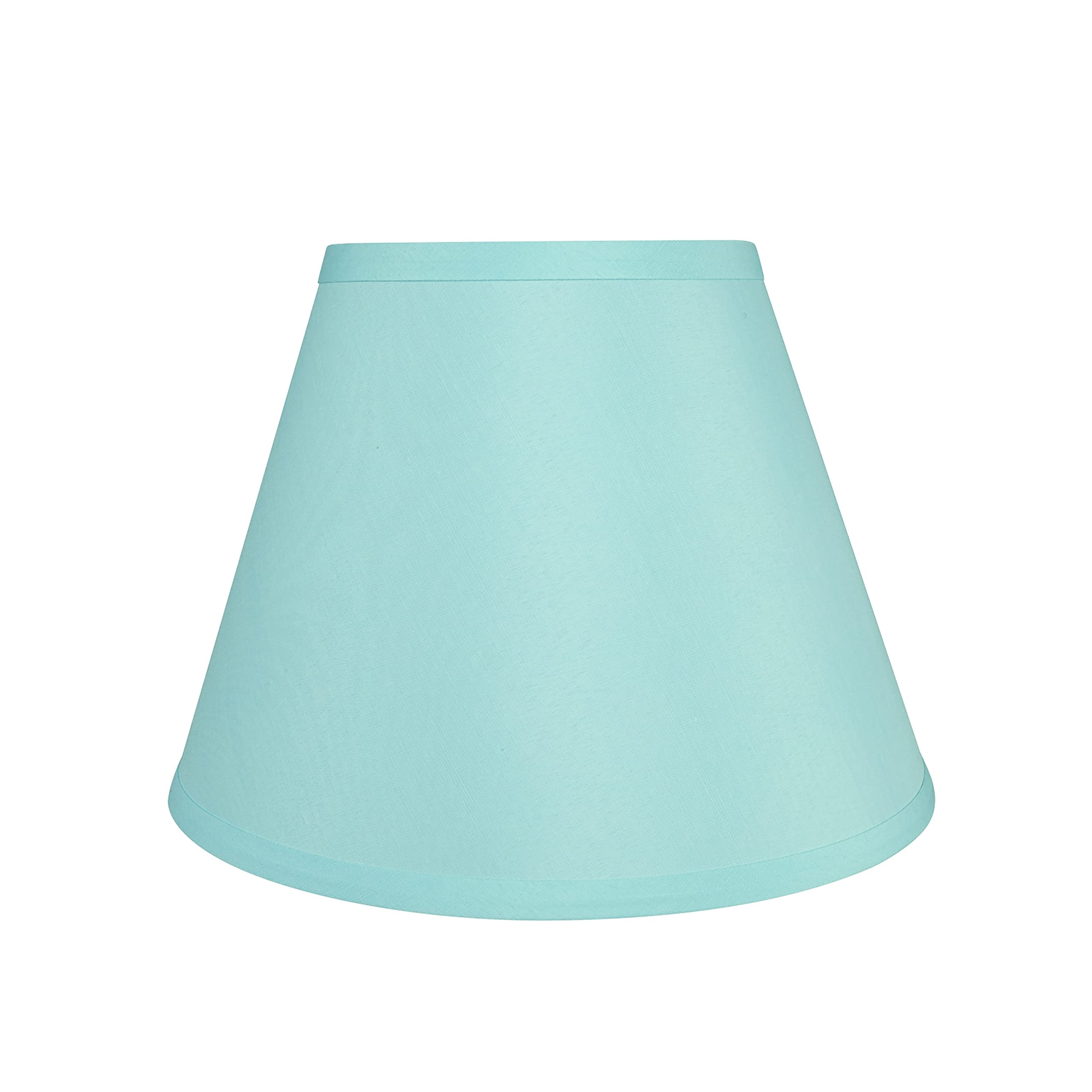 Aspen Creative 58906 Transitional Hardback Empire Shape Uno Construction Lamp Shade In Light Blue, 9'' Wide (5'' X 9'' X 7'')