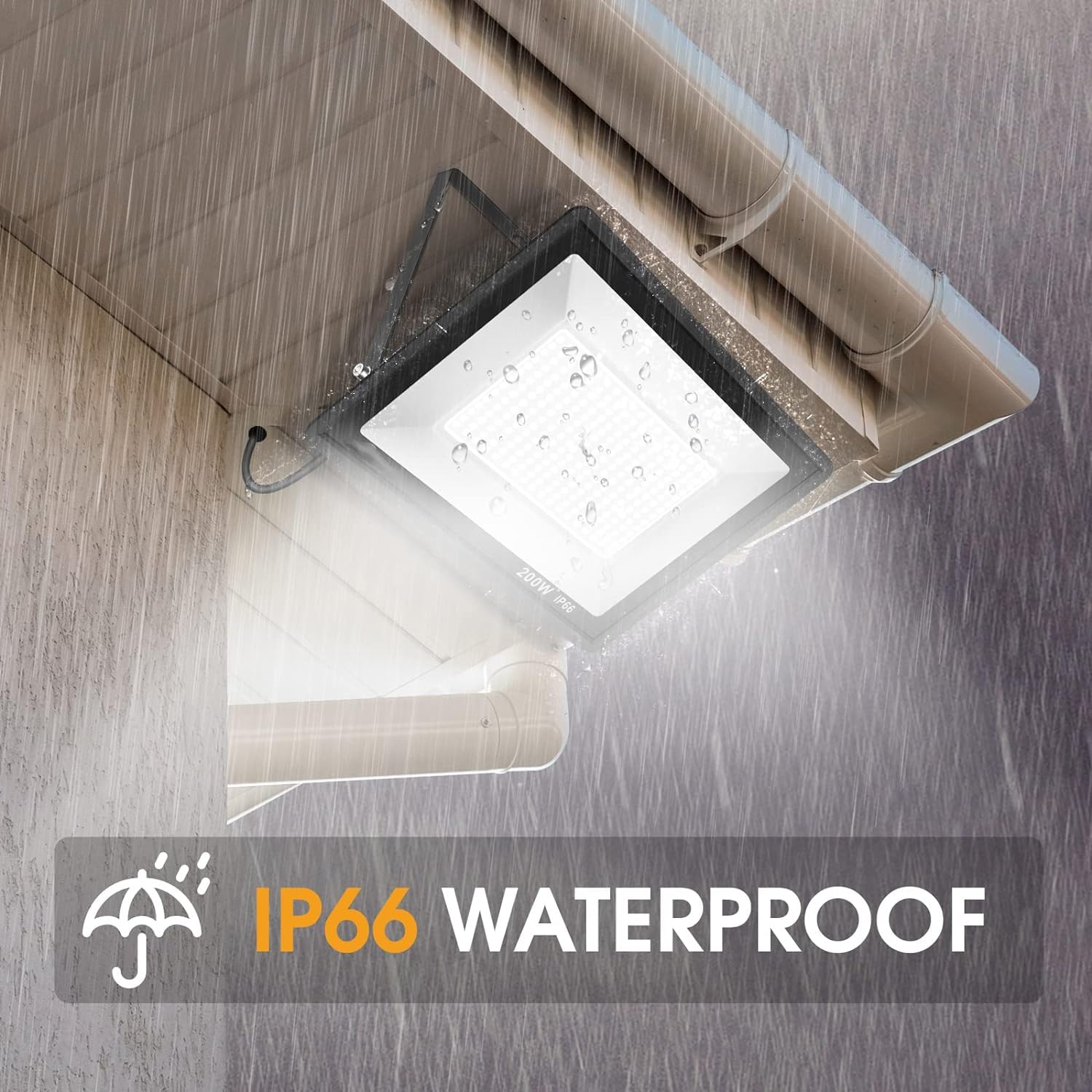 XYCN 200W LED Flood Light 2 Pack - 22500lm Super Bright, IP66 Waterproof, 5000K Daylight White for Outdoor Use