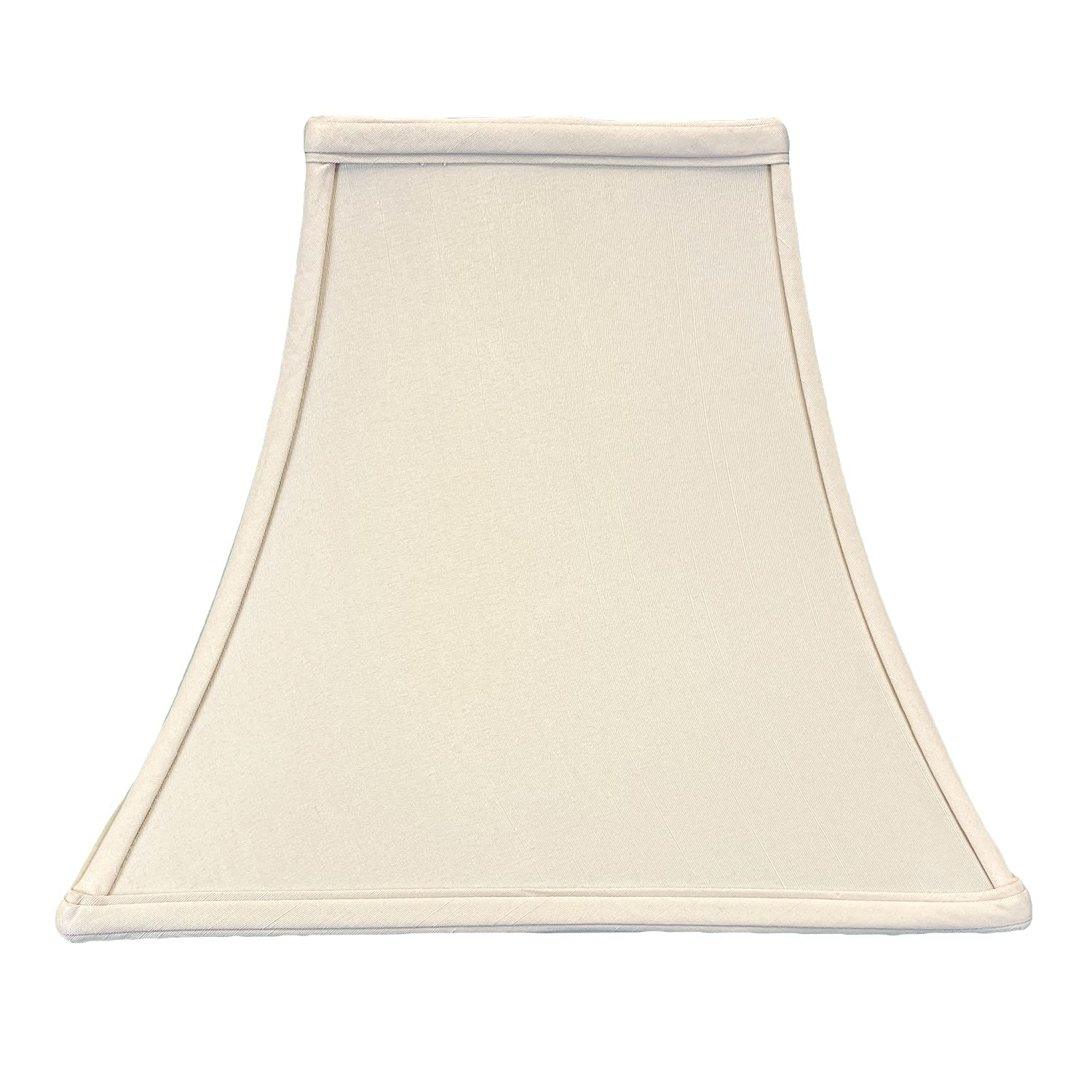 Royal Designs Square Bell Lamp Shade, BSO-715-14BG, 7x14x11.5, Silk-type Shantung, Beige
