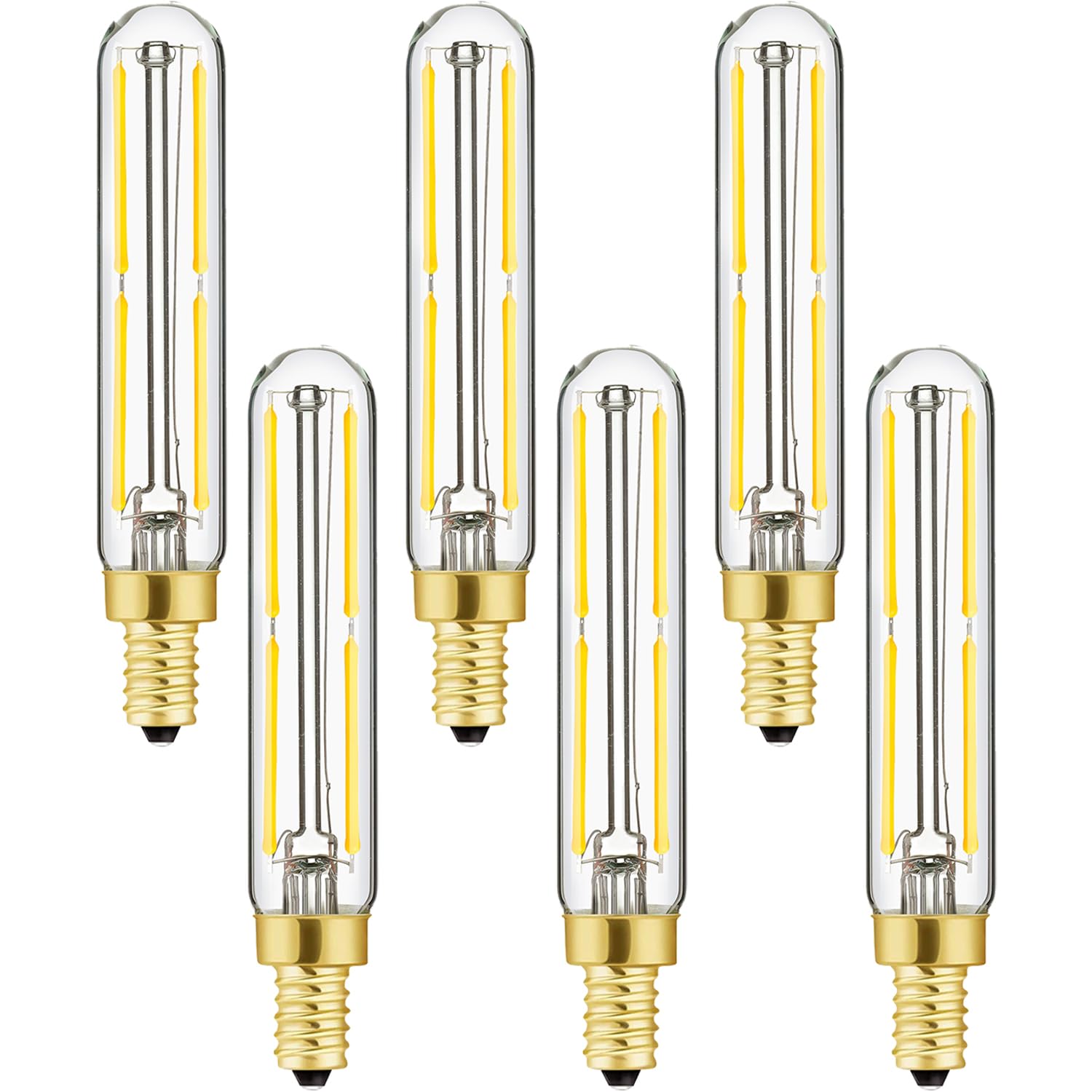 Leools Dimmable T6 Led Bulbs, 4W E12 Edison Light Bulbs Neutral White 4000K,400Lm, 40W Candelabra Incandescent Bulbs Equivalent 