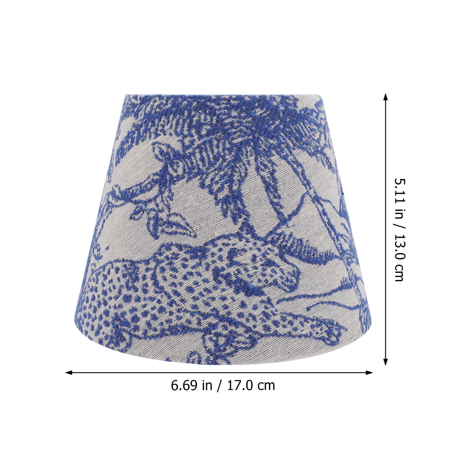 Ukcoco Drum Lamp Shade, Embroidered Fabric Lampshade Clip On Rainforest Printed Spider Lamp Shade For Floor Lamps Conical E27 Pr