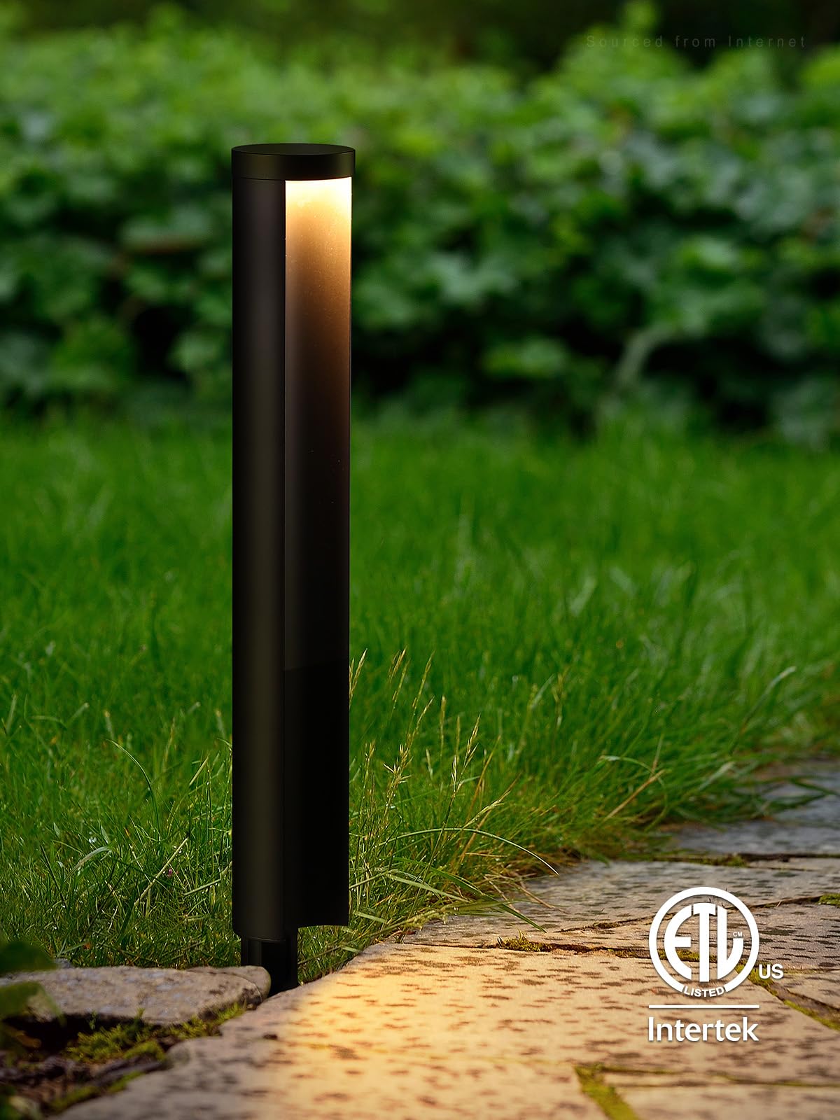 LEONLITE Low Voltage Pathway Lights, 5W 200LM, 3000K Warm White, Die-Casted Aluminum, Dark Gold, Model 93082, Pack of 6