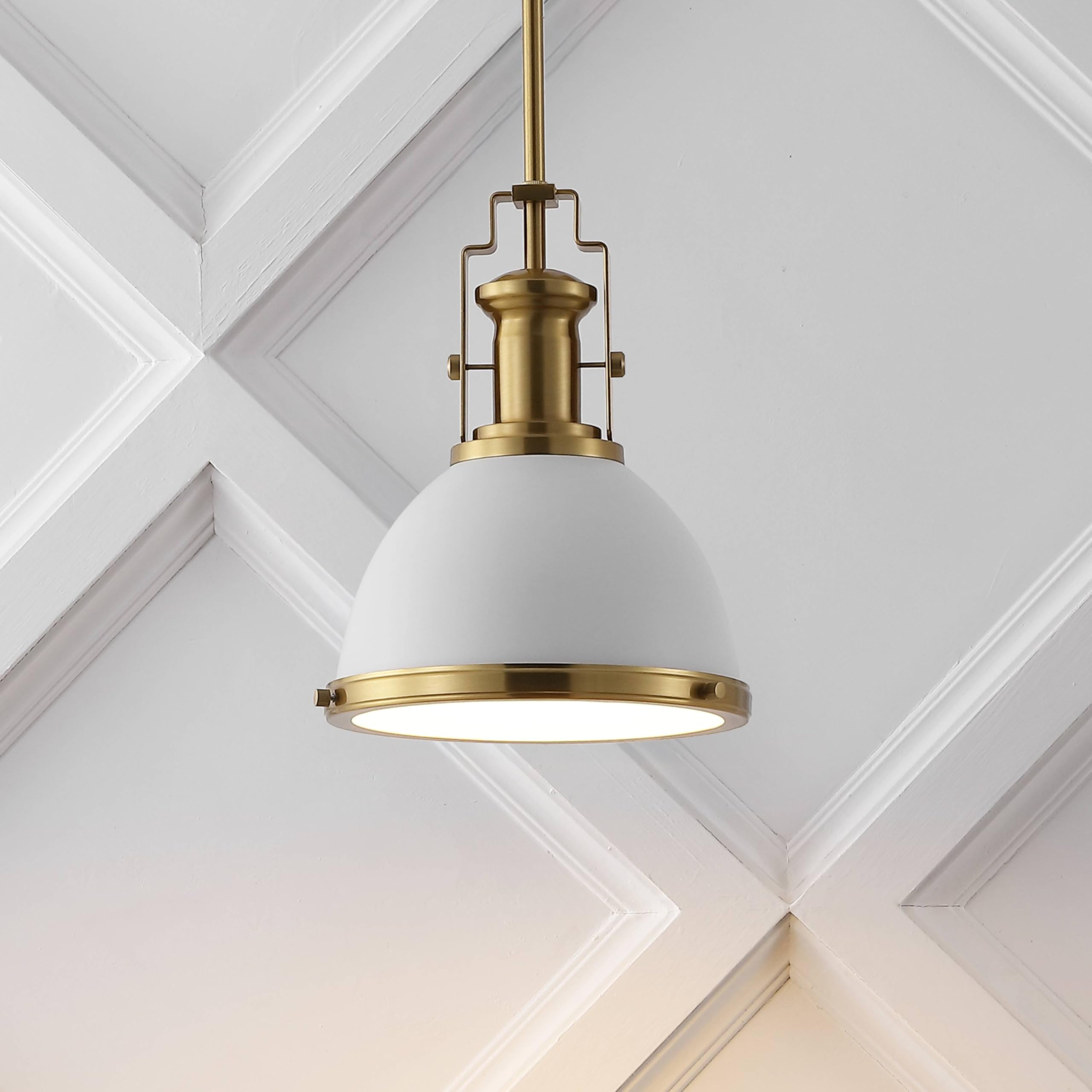 Jonathan Y Jyl9535D Homer 10'' 1-Light Modern Industrial Iron Led Dome Pendant, Bohemian, Classic, Cottage, Farmhouse, Industria