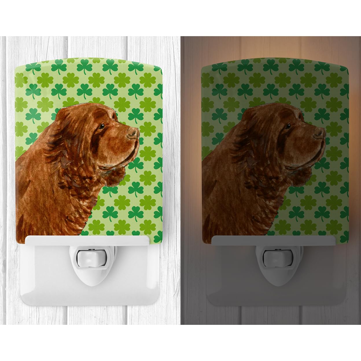 Carolines Treasures Ceramic Night Light Sus  Spaniel St. Patricks Day 6x4x3 Multicolor Model SS4441CNL