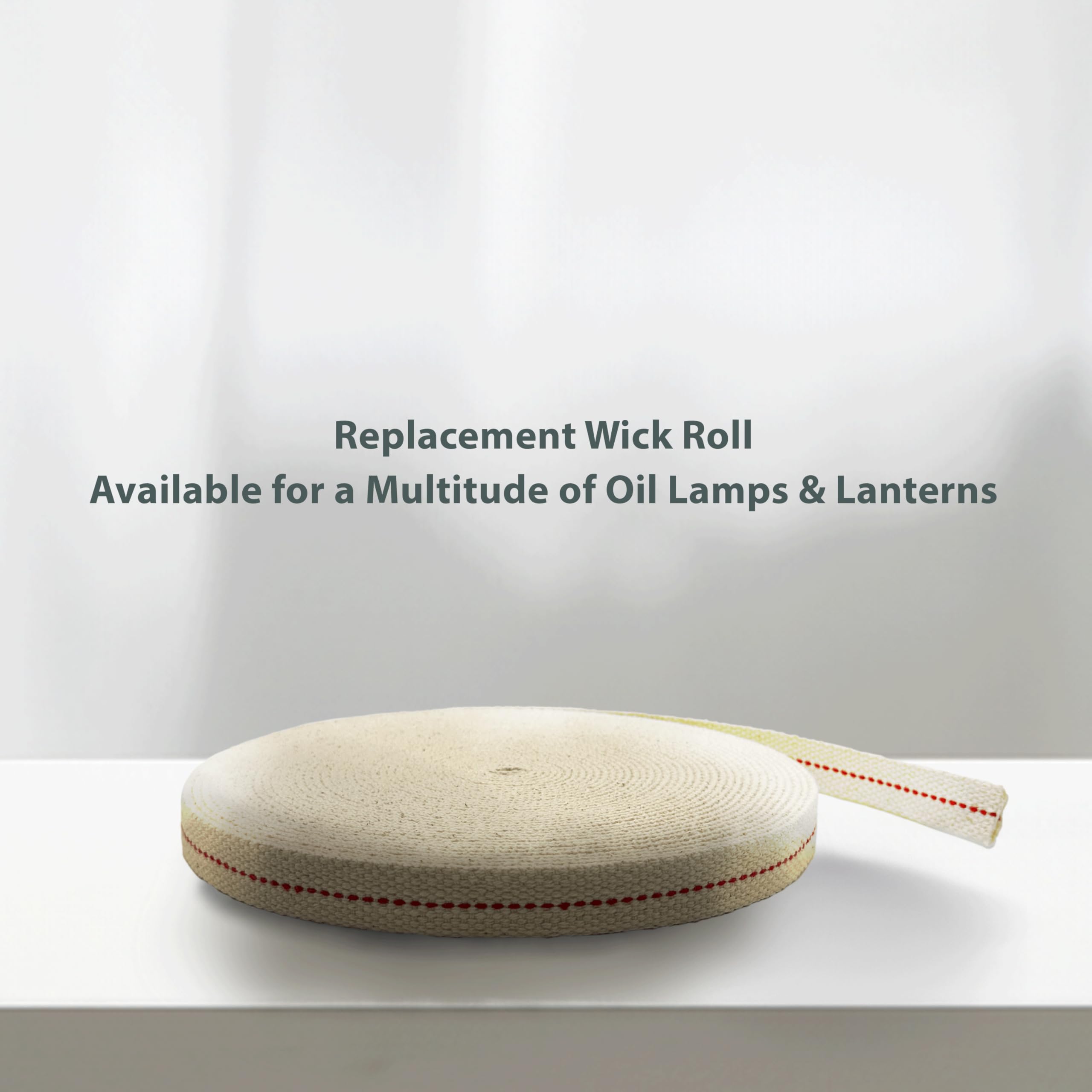 LIGHT OF MINE Cotton Flat Wick for Lanterns, 5/8in x 33 Roll, Kerosene & Oil Lamps, Model AX-AY-ABHI-103265