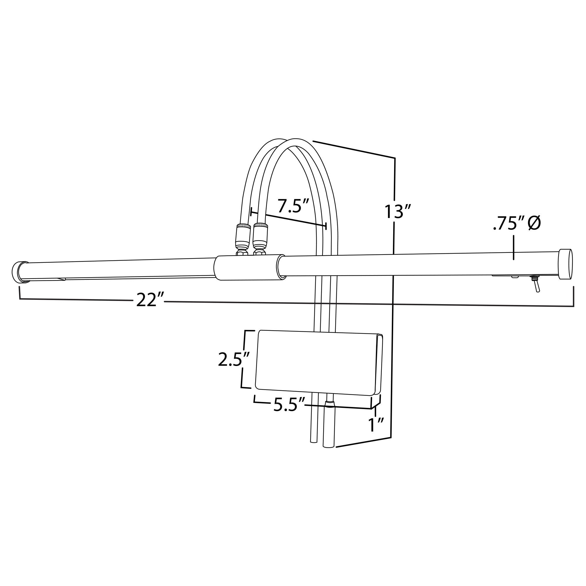 Cocoweb 22'' Grand Piano Lamp, Led, Adjustable, Quality Lighting In Antique Brass, With Plug-In Adapter - Gpled22Abd