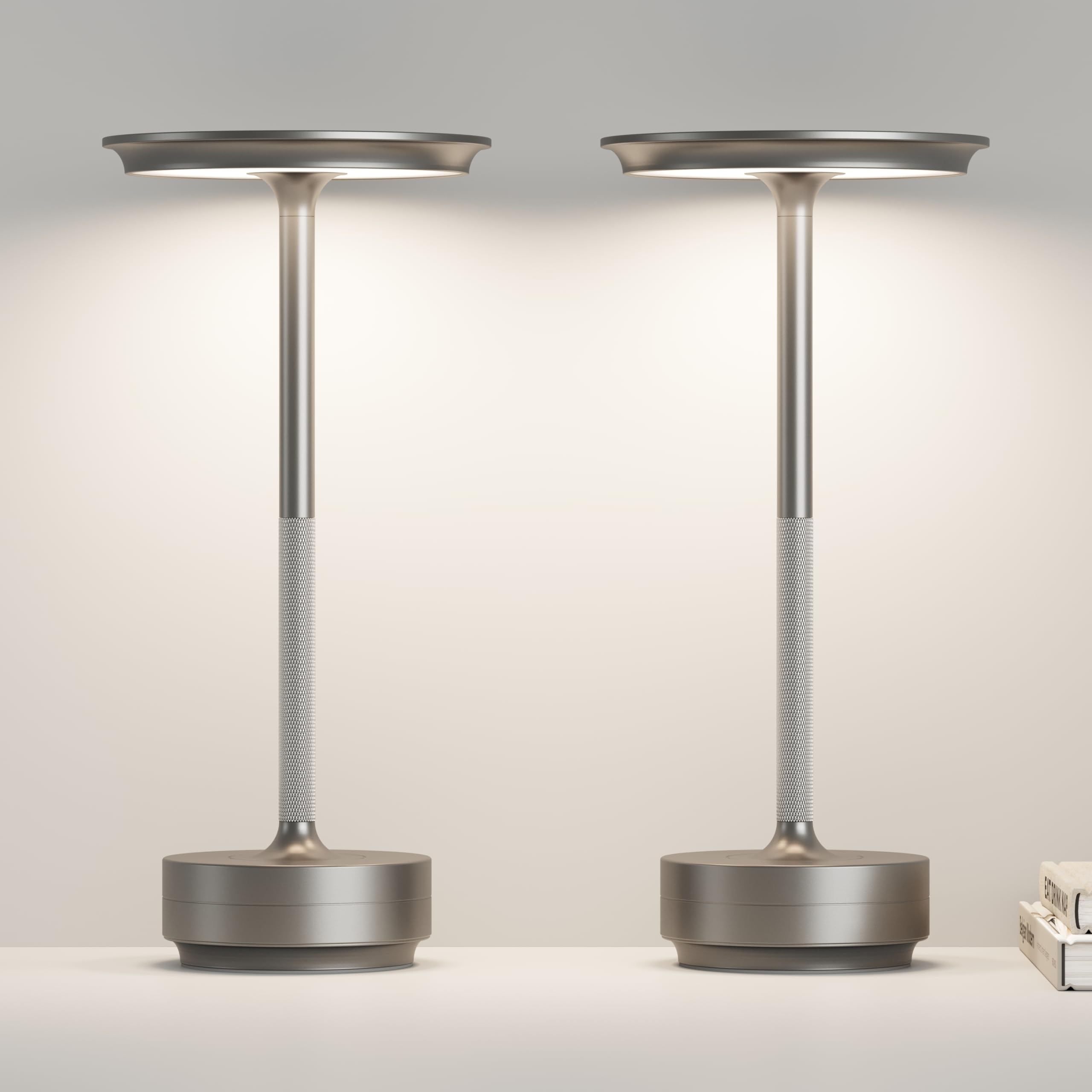 Ztflos Led Cordless Table Lights Set Of 2, Built-In 5000Mah Battery Rechargeable Outdoor Waterproof Portable Touch Battery Table