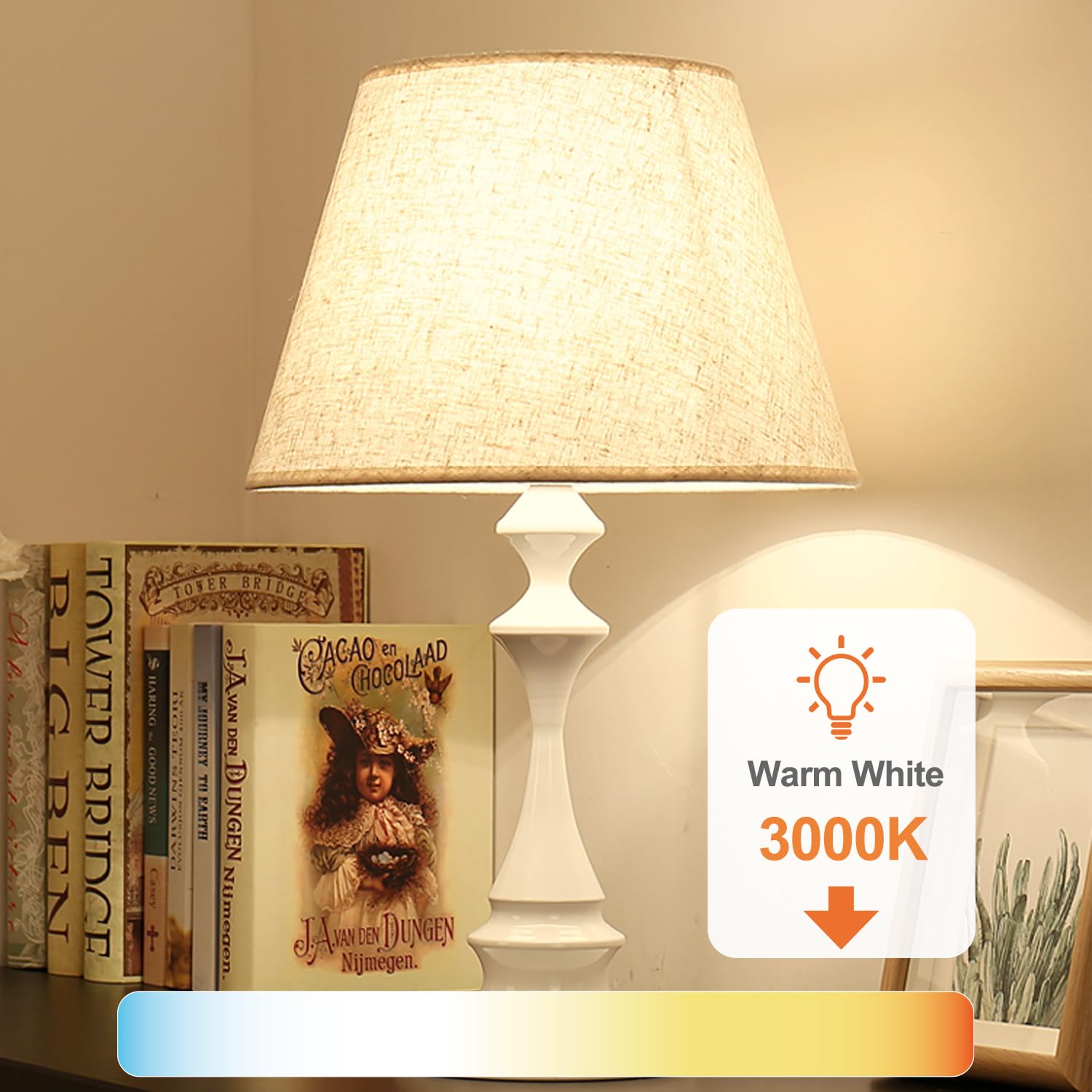 Tjoy 24 Pack A19 Led Light Bulbs Warm White 3000K, 60 Watt Equivalent, Efficient 9W, E26 Standard Base, Non Dimmable Energy Savi