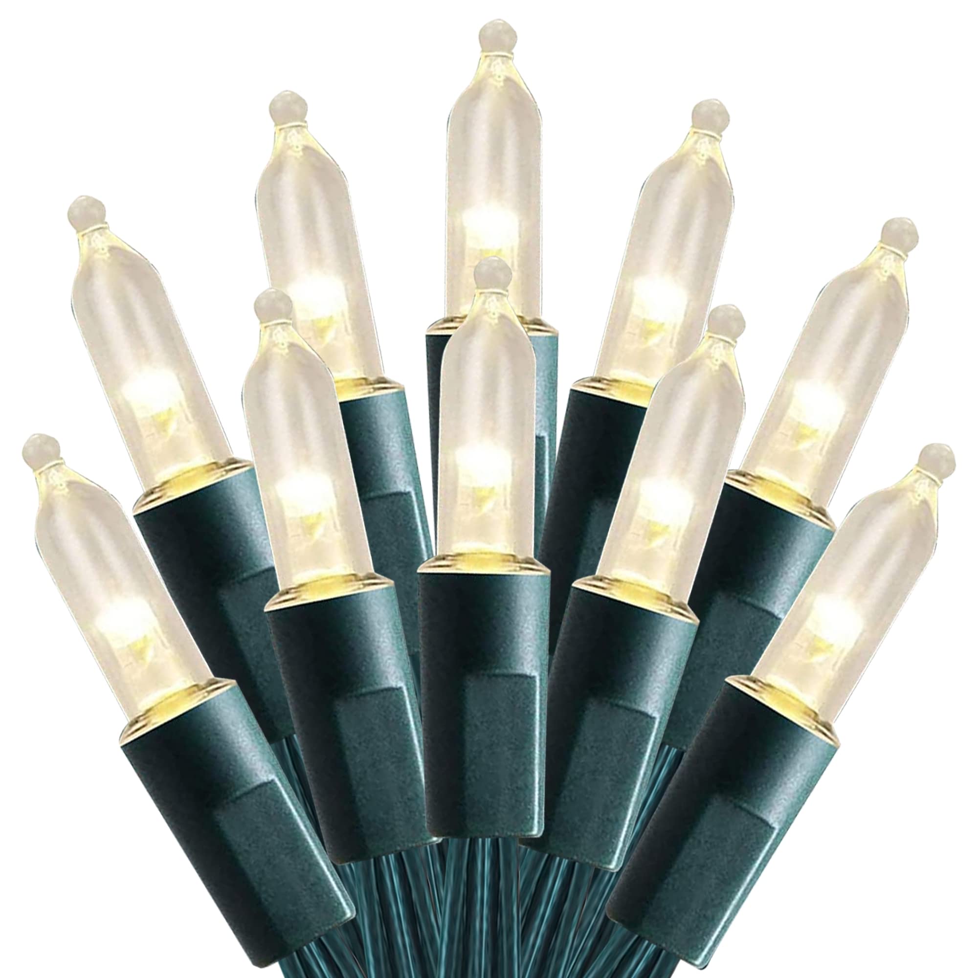 FUNPENY Battery Operated Christmas 50LED Clear Mini String Lights,4 Pack 16 FT Waterproof Fairy Lights with 8 Lighting Modes, Xmas Decorations for Indoor Outdoor Garden Party Decor (Warm White)