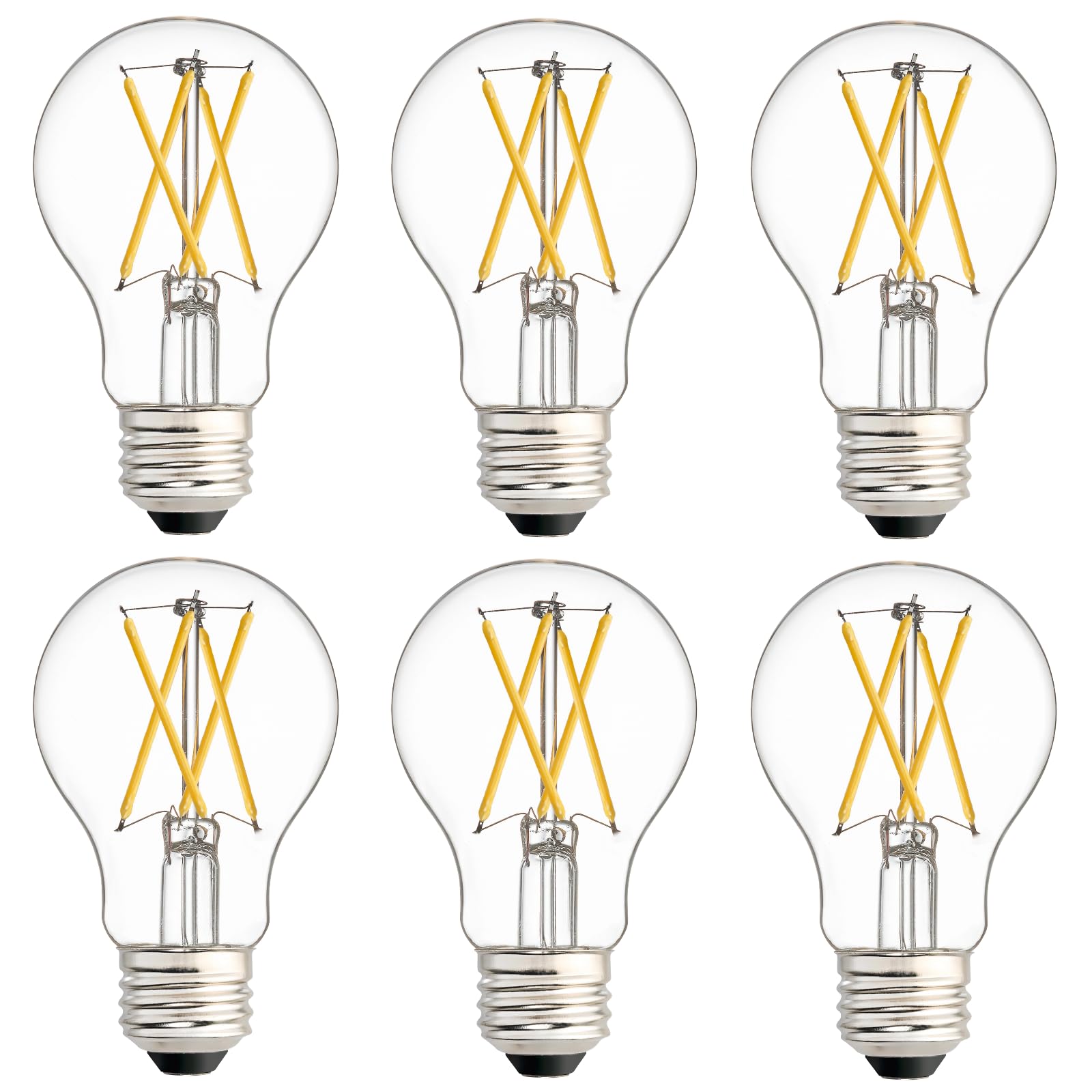 Synoonphen 60W Equivalent Dimmable A19 Vintage LED Light Bulb, 5000K Daylight Edison Bulbs, 8W E26 Standard Base, 800Lumens, CRI