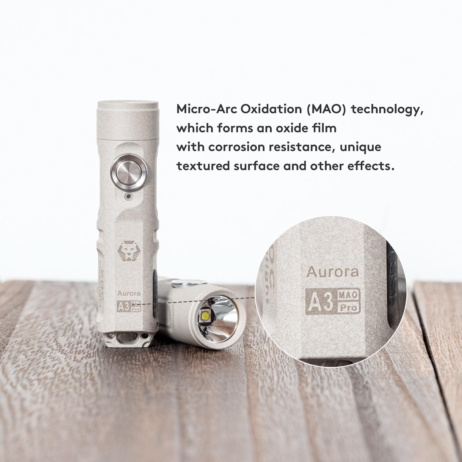 RovyVon A3 Pro G4 USB-C Rechargeable 7000K EDC Flashlight, 650 High Lumen Ultra Bright with Cool White, Momentary On, Lock Mode,