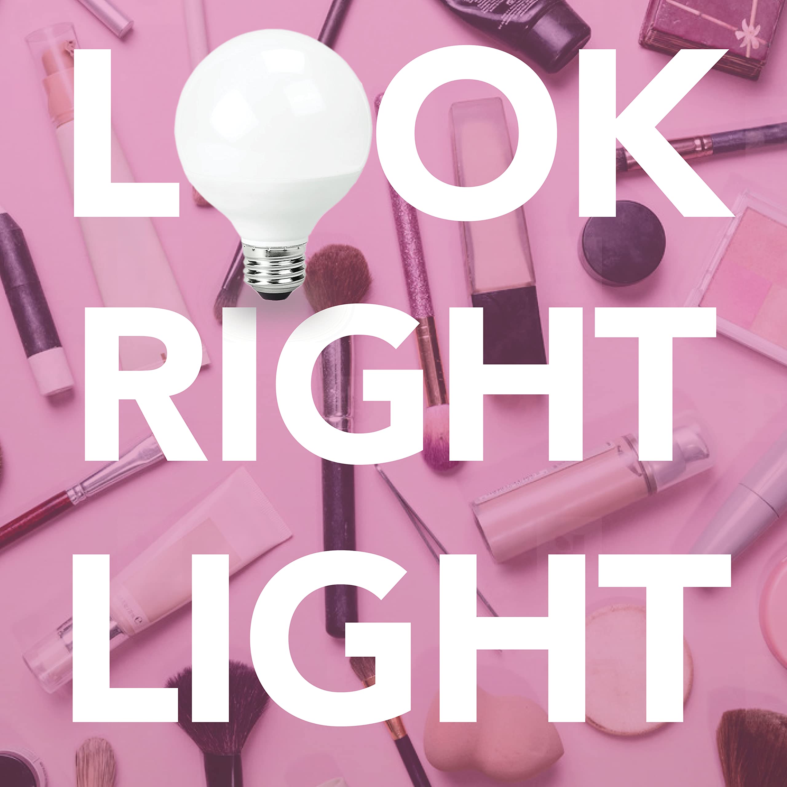NorbBEAUTY G25 Globe LED Vanity Light Bulbs - Natural Daylight, 4 Pack, Polycarbonate, White - Salon-Quality Makeup Lighting