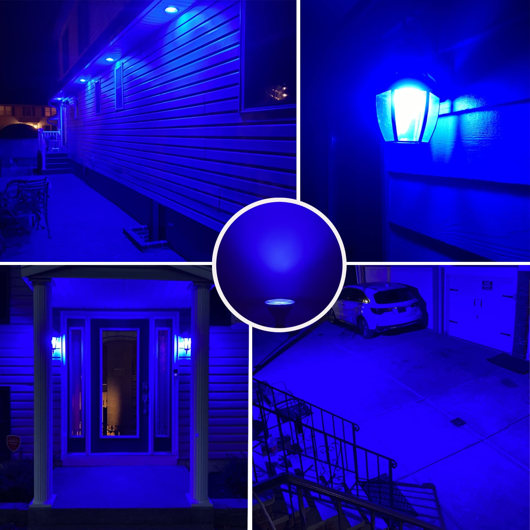 CICINY LED Par38 Light Bulb 2 Pack - 15W E26 Base, Blue, Flood Light for Home & Party Decoration