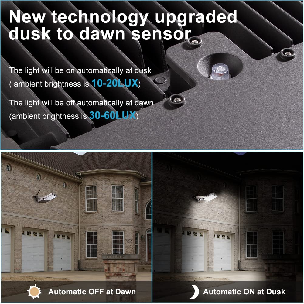 Lightdot 200W Led Flood Light 5000K, 28000Lm, Ip65 Waterproof, Dusk To Dawn,