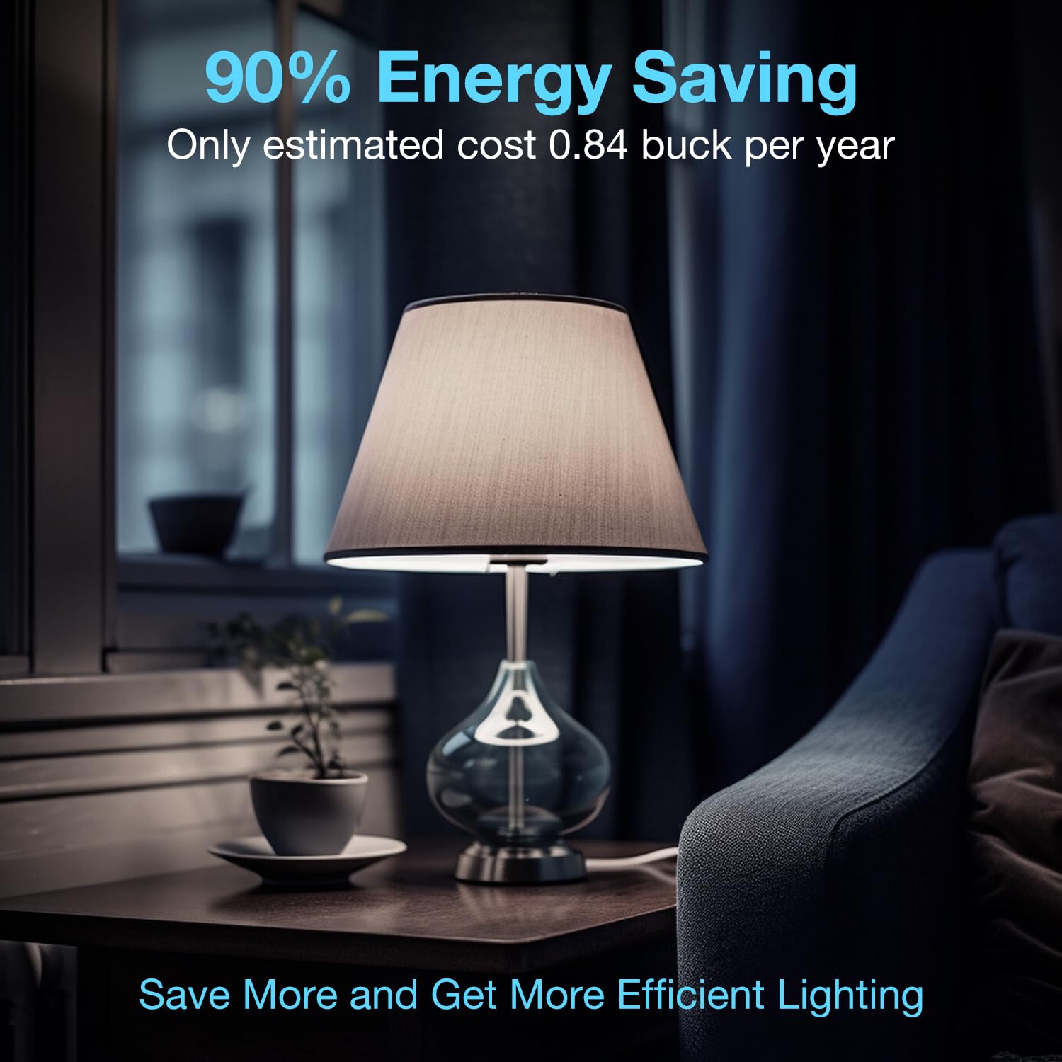dalattin A19 Vintage LED Edison Bulbs 60W Equivalent 5000K Daylight White 12 Pack E26 Base Non-Dimmable