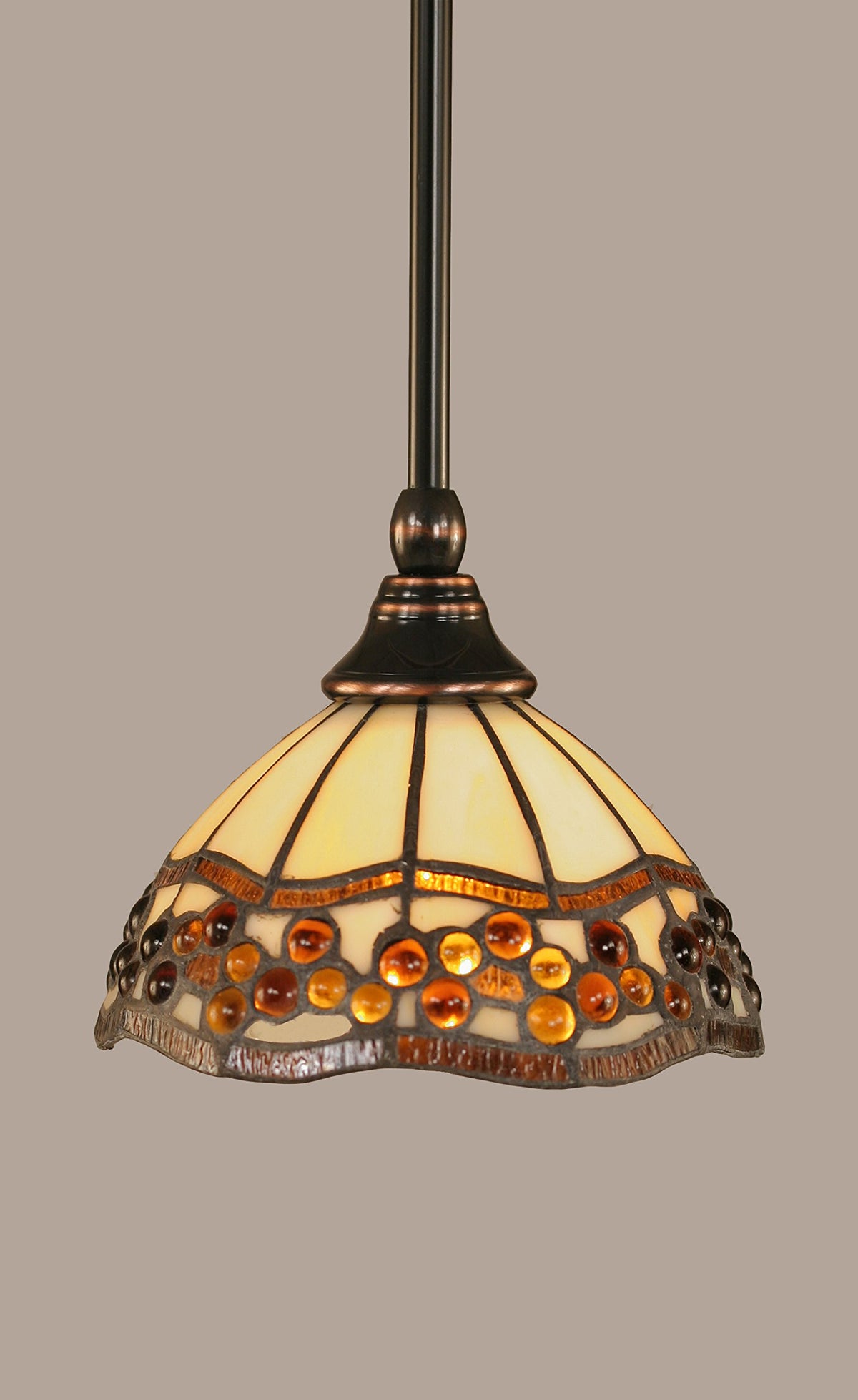 Toltec Lighting 1 Light Mini Pendant In Black Copper (23-Bc-9975)