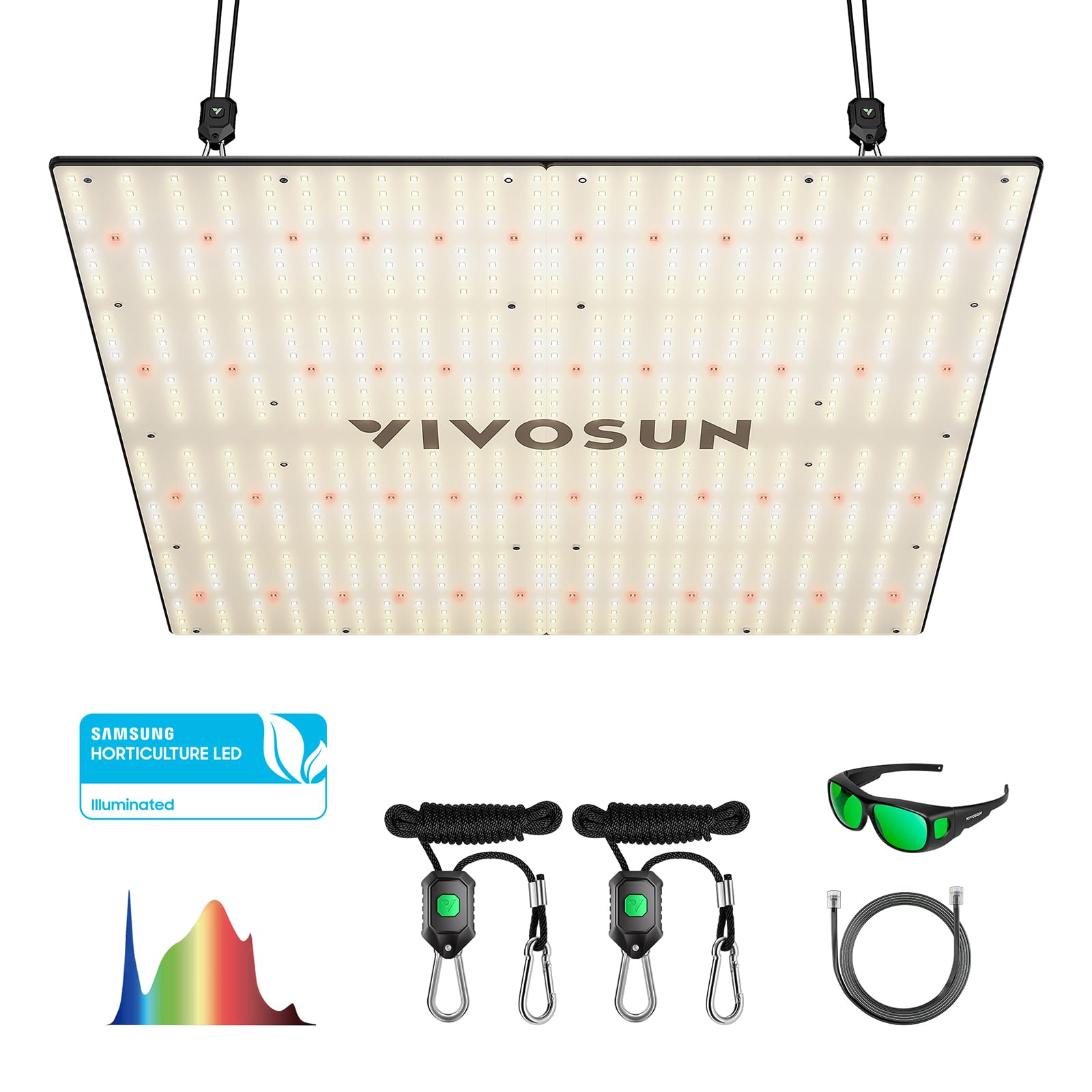 Vivosun Vs3000 Led Grow Light With Samsung Lm301 Diodes & Daisy Chain Driver Dimmable Lights Sunlike Full Spectrum For Seedling Veg & Bloom 300W Plant Grow Lamps For 3X3/4X4 Grow Tent
