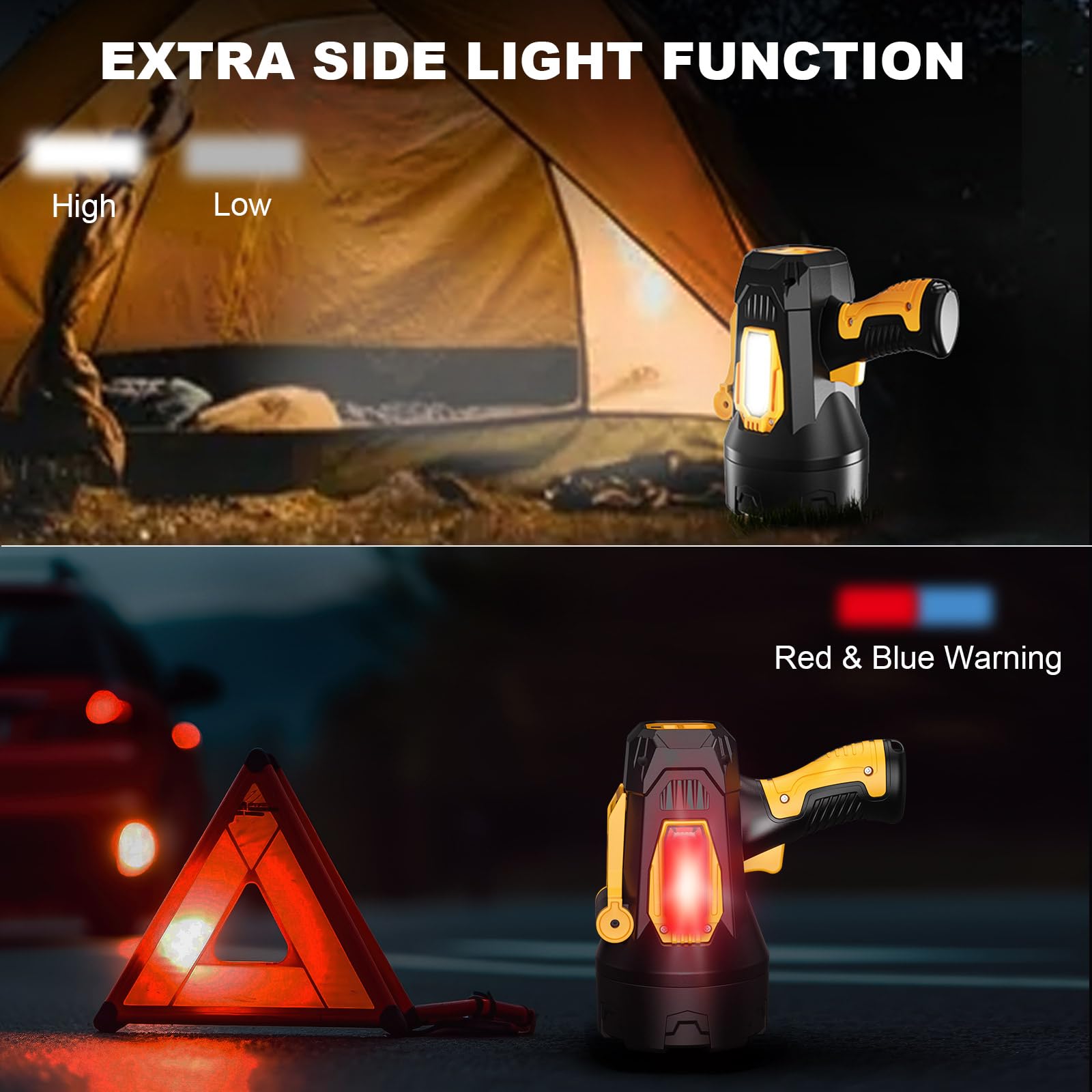 LBE Rechargeable Spotlight, 90,000 Lumens LED Flashlight, 10,000mAh Battery, Model 208-W5225TZD